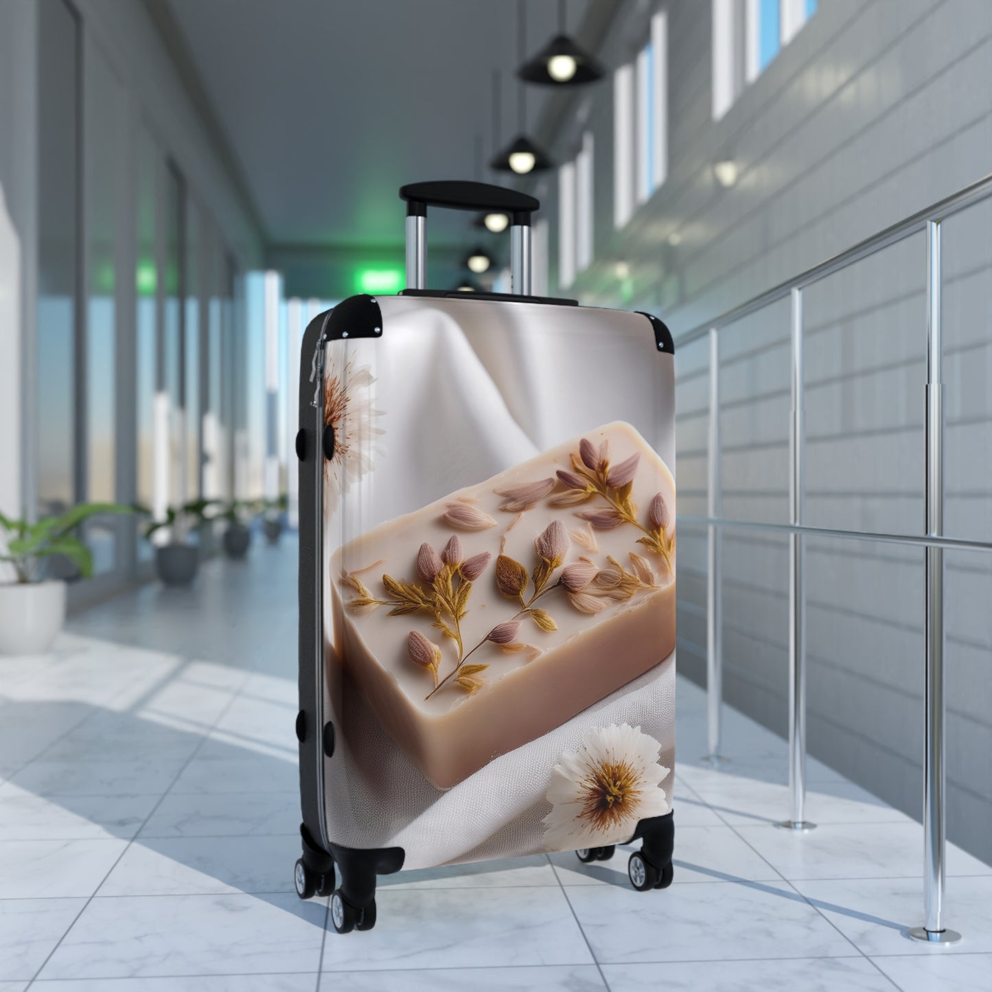 Nature Flowers Floral Handmade Soap Carry-On Suitcase - Stylish Luggage for Travelers
