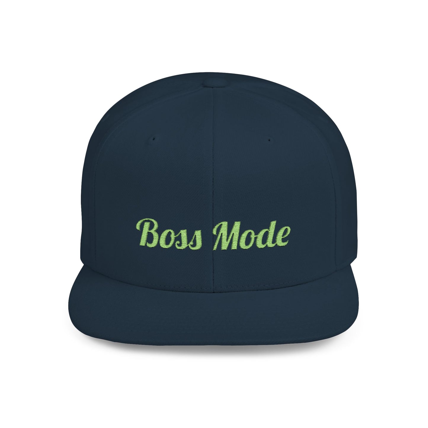 Text Boss Mode Flat Bill Snapback – Lightweight, Custom Fit, Premium Quality