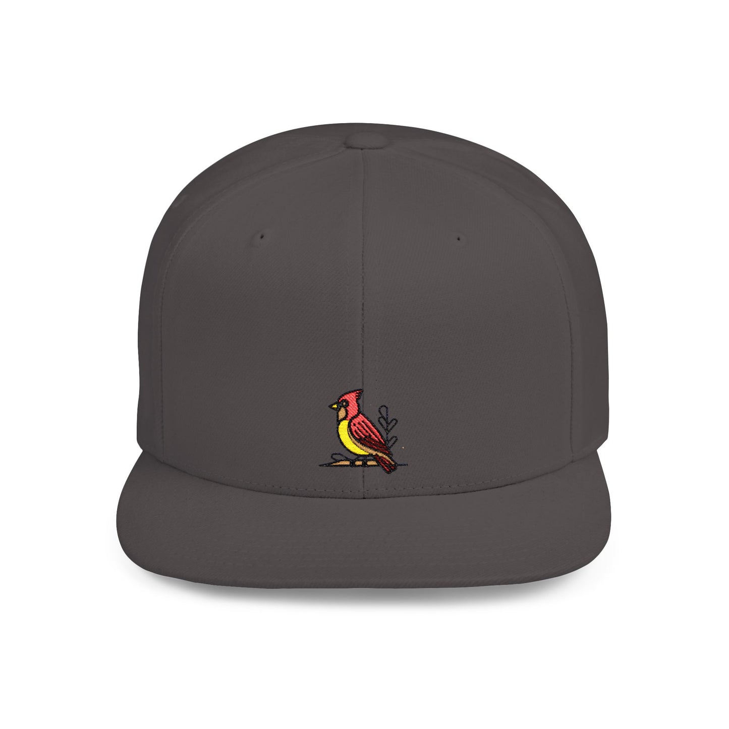 Icons Embroidered Red Bird Flat Bill Snapback – Lightweight, Custom Fit, Premium Quality