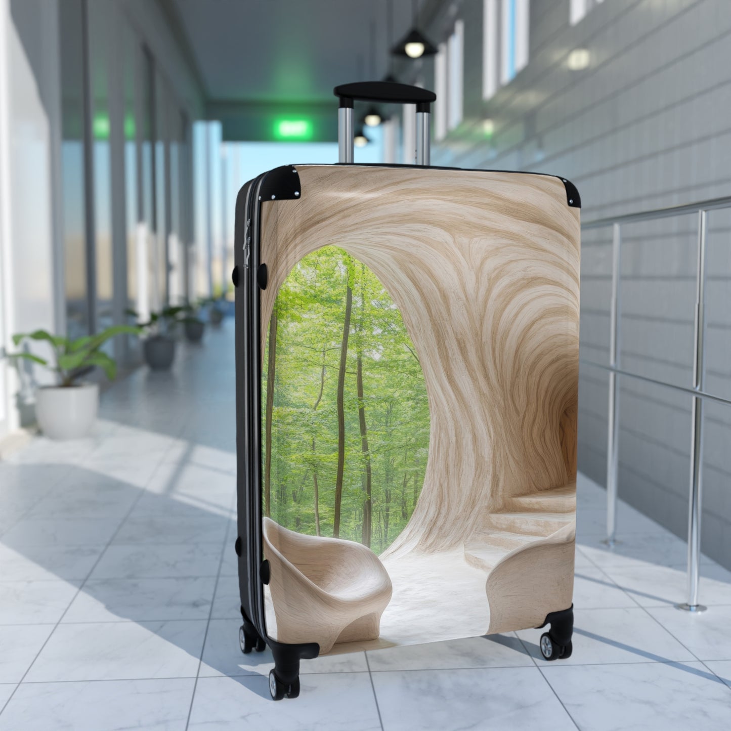 Nature Organic Interior Space Art Carry-On Suitcase - Stylish Luggage for Travelers