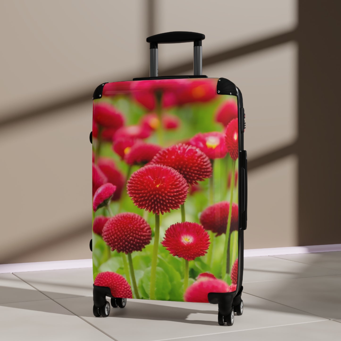 Nature Flowers Floral Red Blossom Art Carry-On Suitcase - Stylish Luggage for Travelers