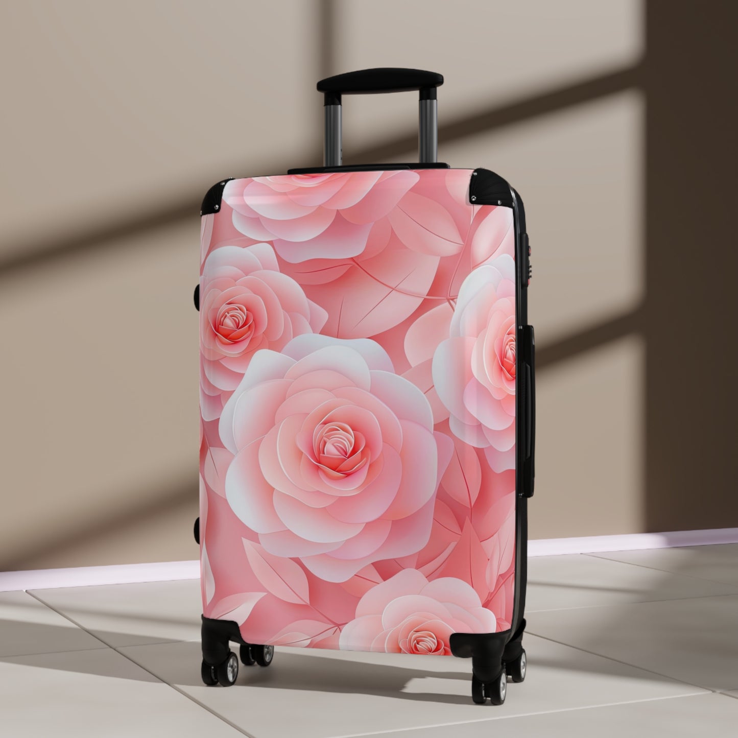 Nature Flowers Floral Pink Roses Art Carry-On Suitcase - Stylish Luggage for Travelers