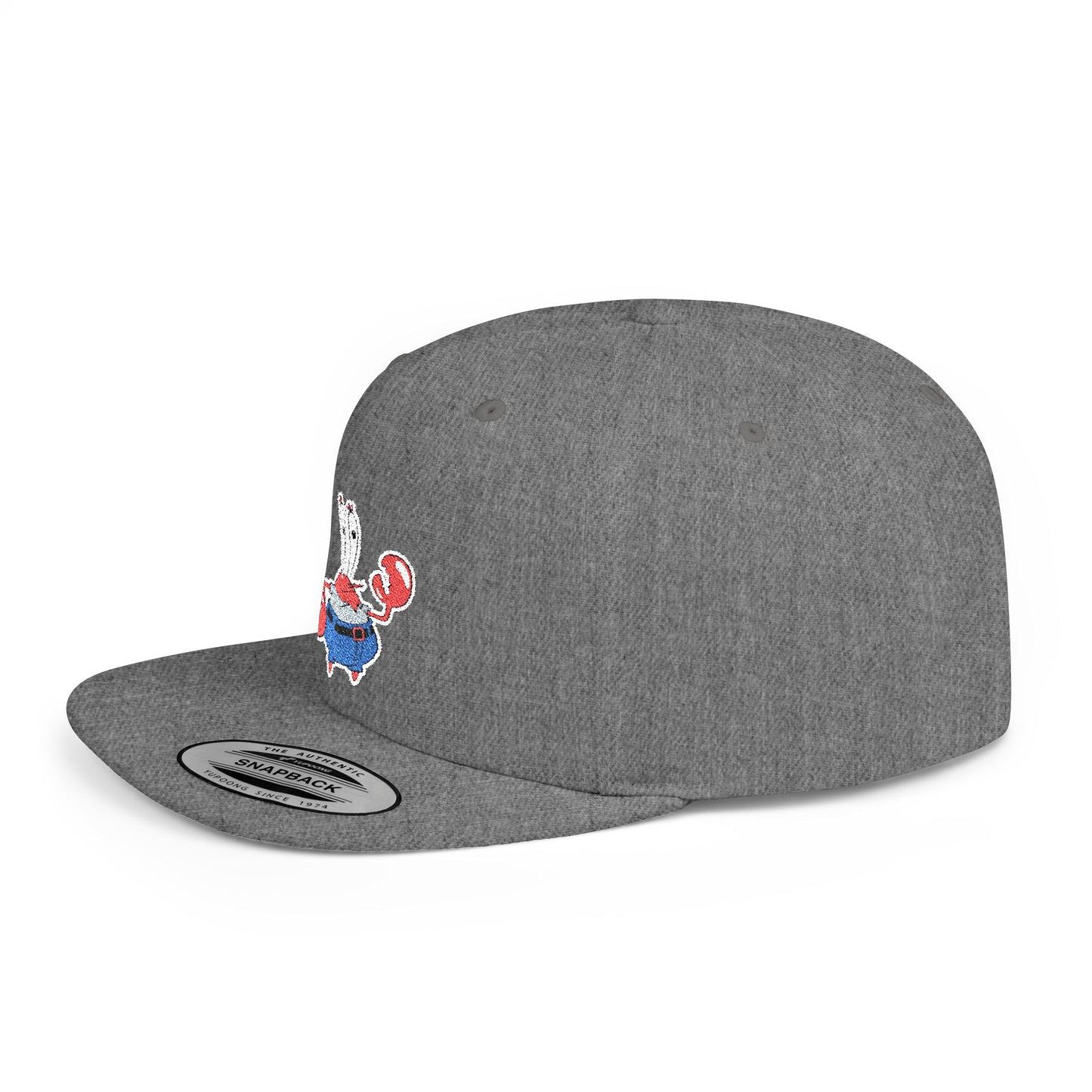 Spongebob Squarepants Mr Krabs Flat Bill Snapback – Lightweight, Custom Fit, Premium Quality