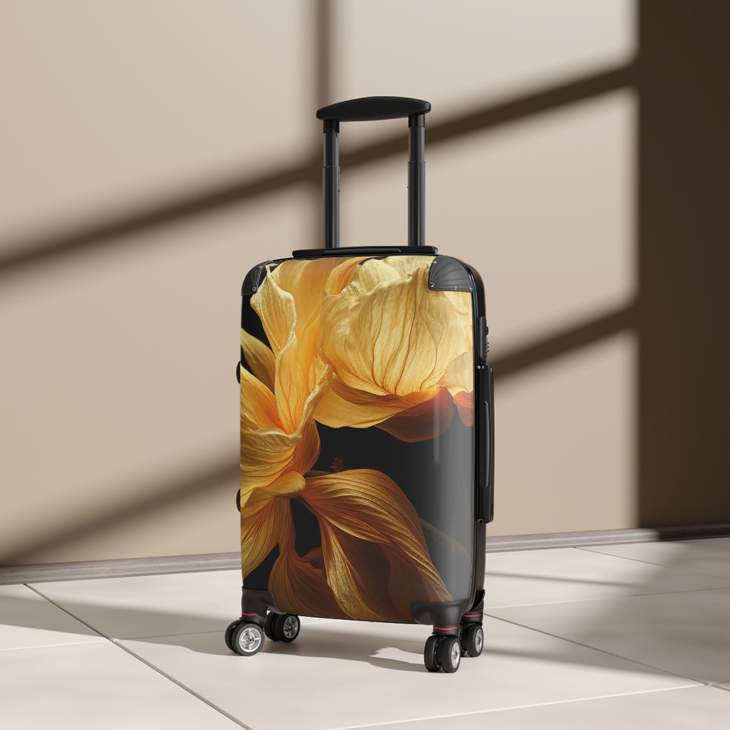 Nature Flowers Floral Yellow Hellebore Art Carry-On Suitcase - Stylish Luggage for Travelers