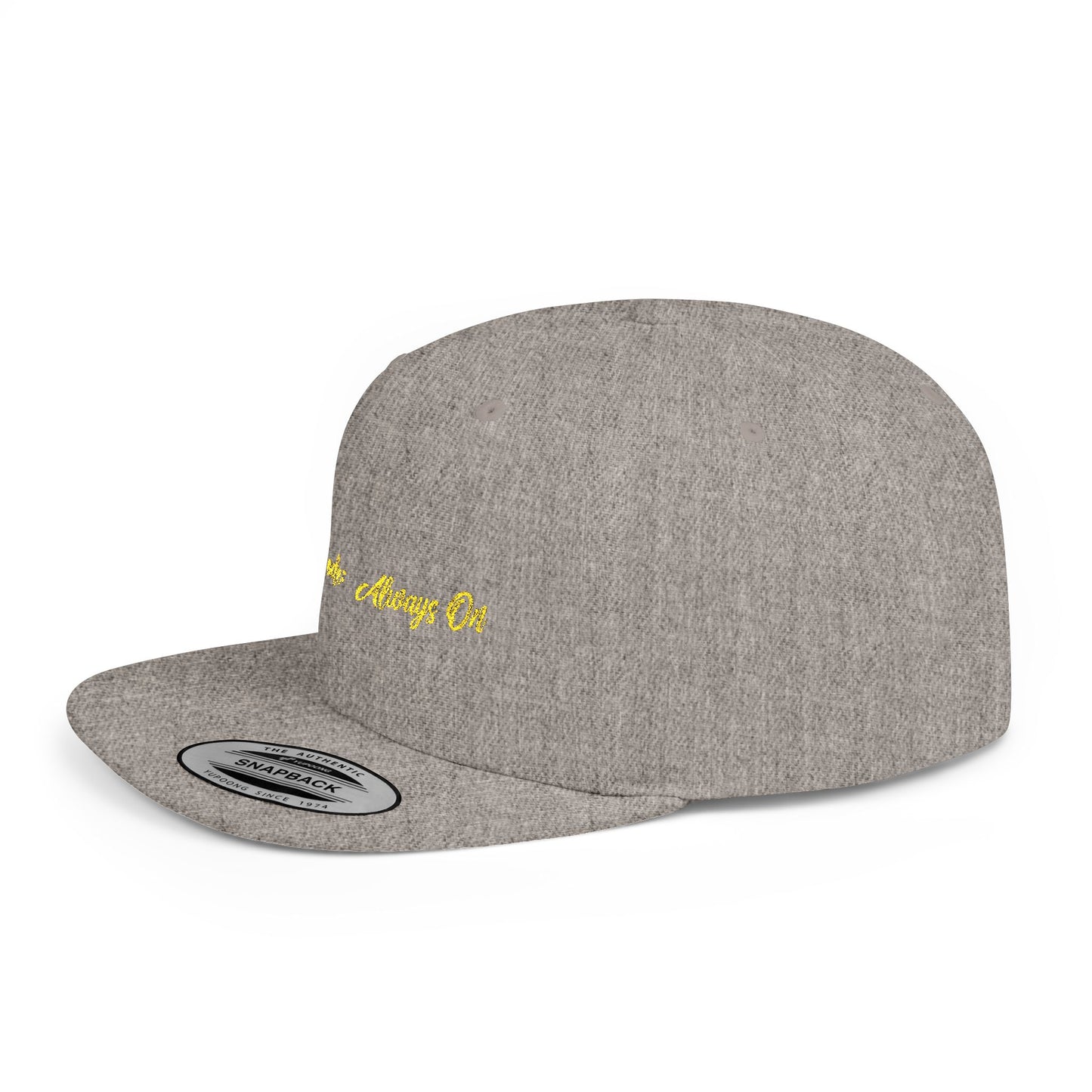 Text Mom Mode: Always On Flat Bill Snapback – Lightweight, Custom Fit, Premium Quality