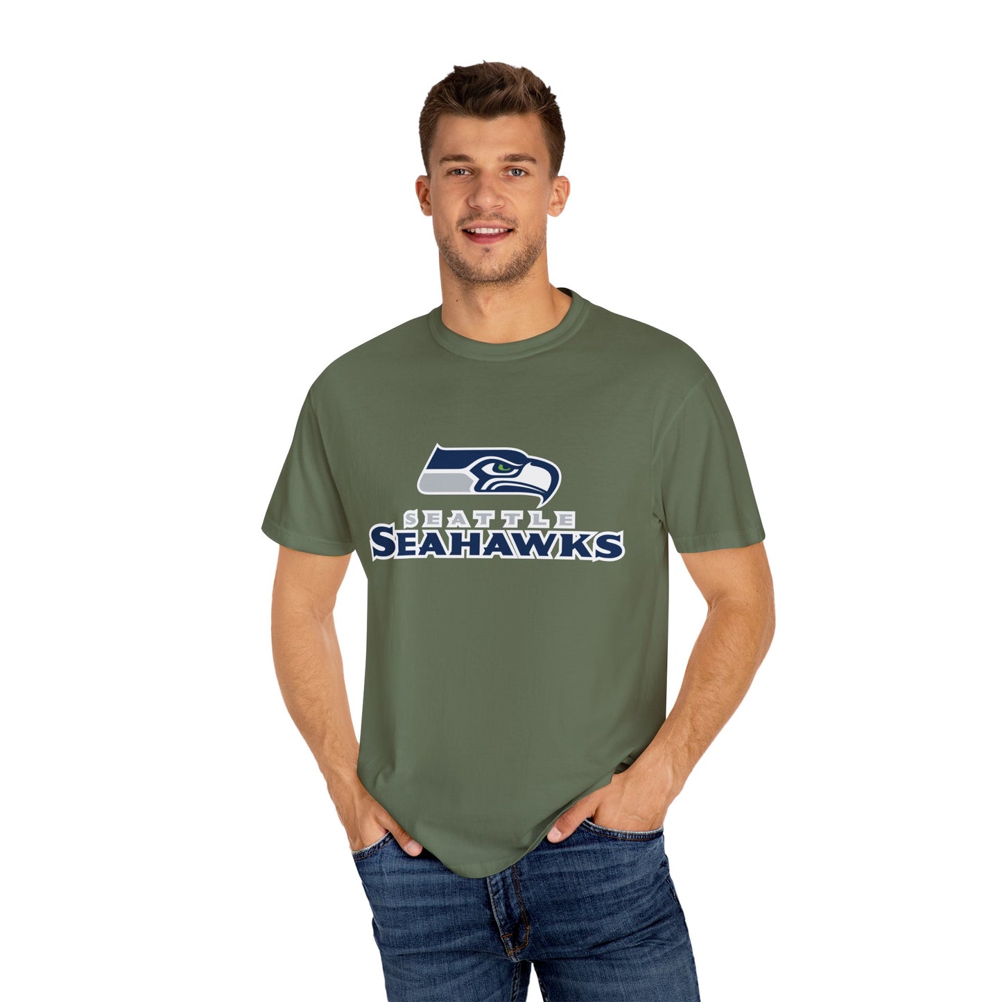 Seattle Seahawks Gear Garment-Dyed T-Shirt – Premium Cotton Tee for Customization