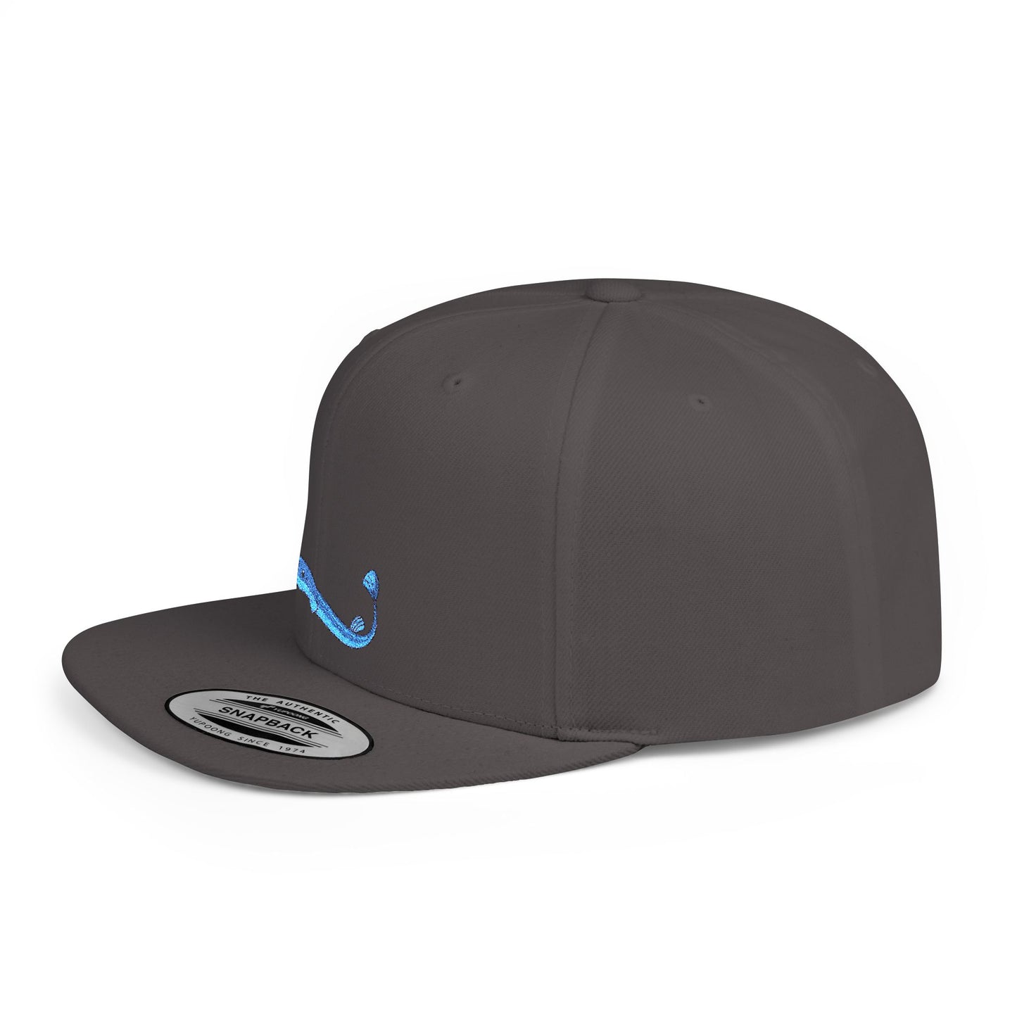 Icons Embroidered Eel Fish Flat Bill Snapback – Lightweight, Custom Fit, Premium Quality