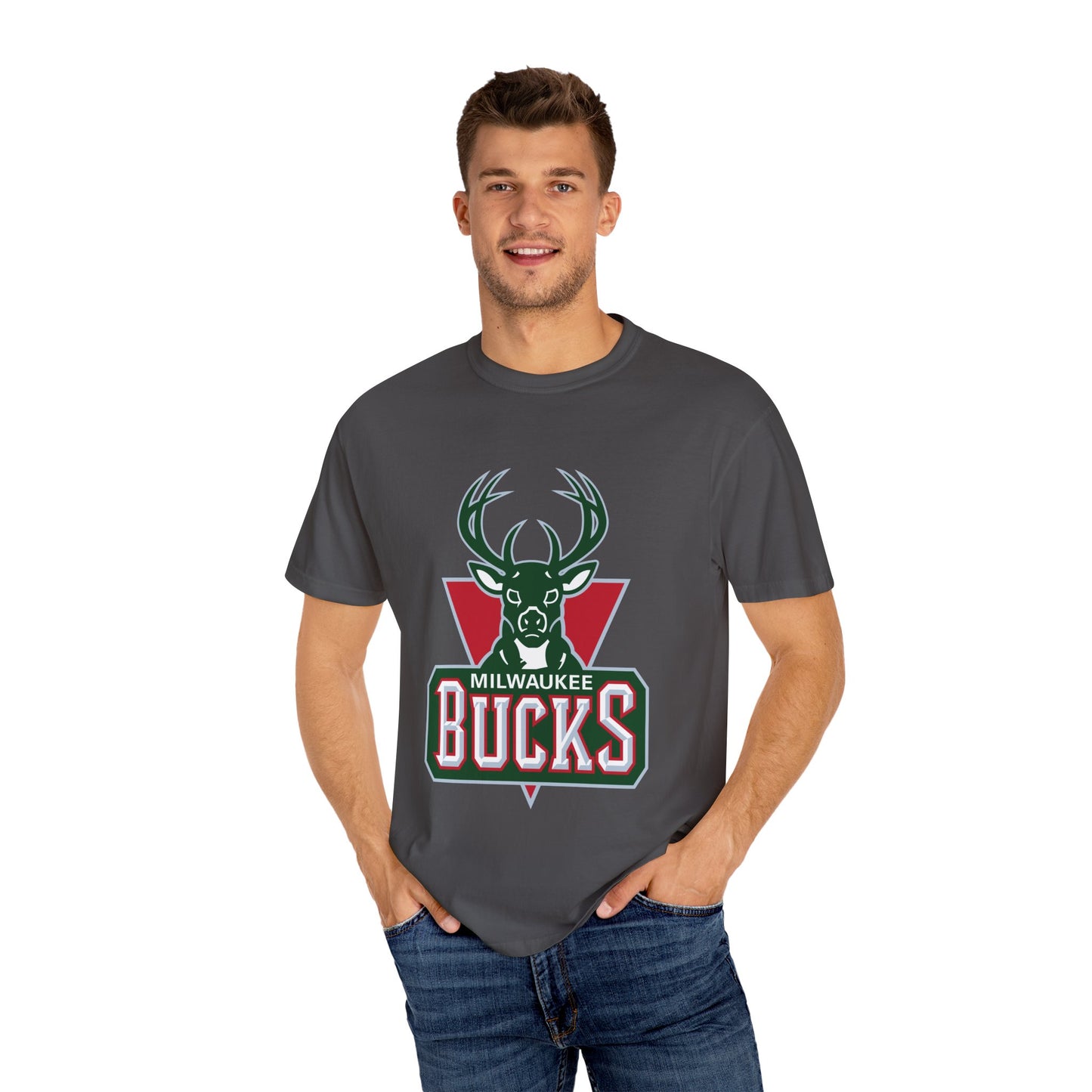 Milwaukee Bucks Strong Garment-Dyed T-Shirt – Premium Cotton Tee for Customization