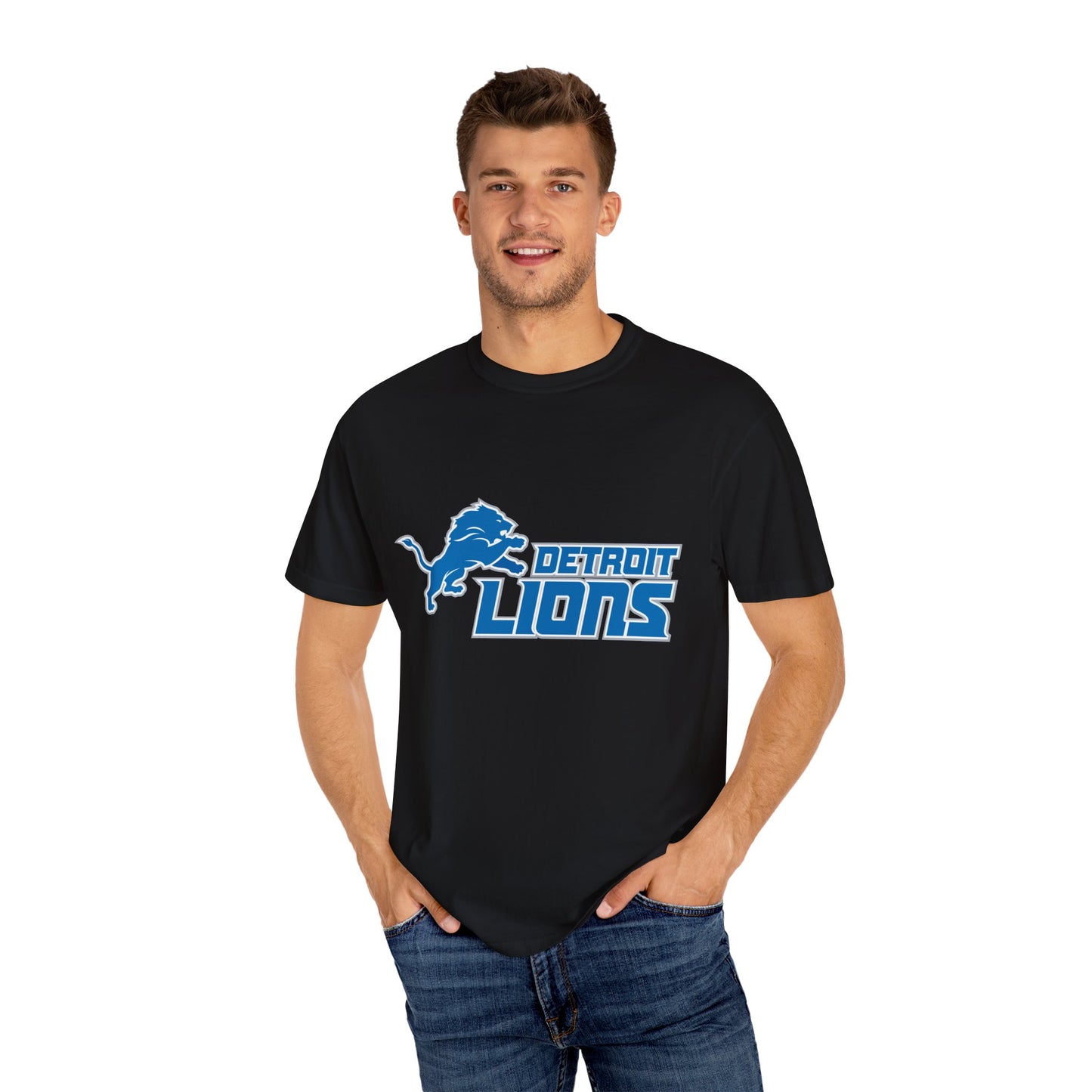 Detroit Lions Nation Garment-Dyed T-Shirt – Premium Cotton Tee for Customization