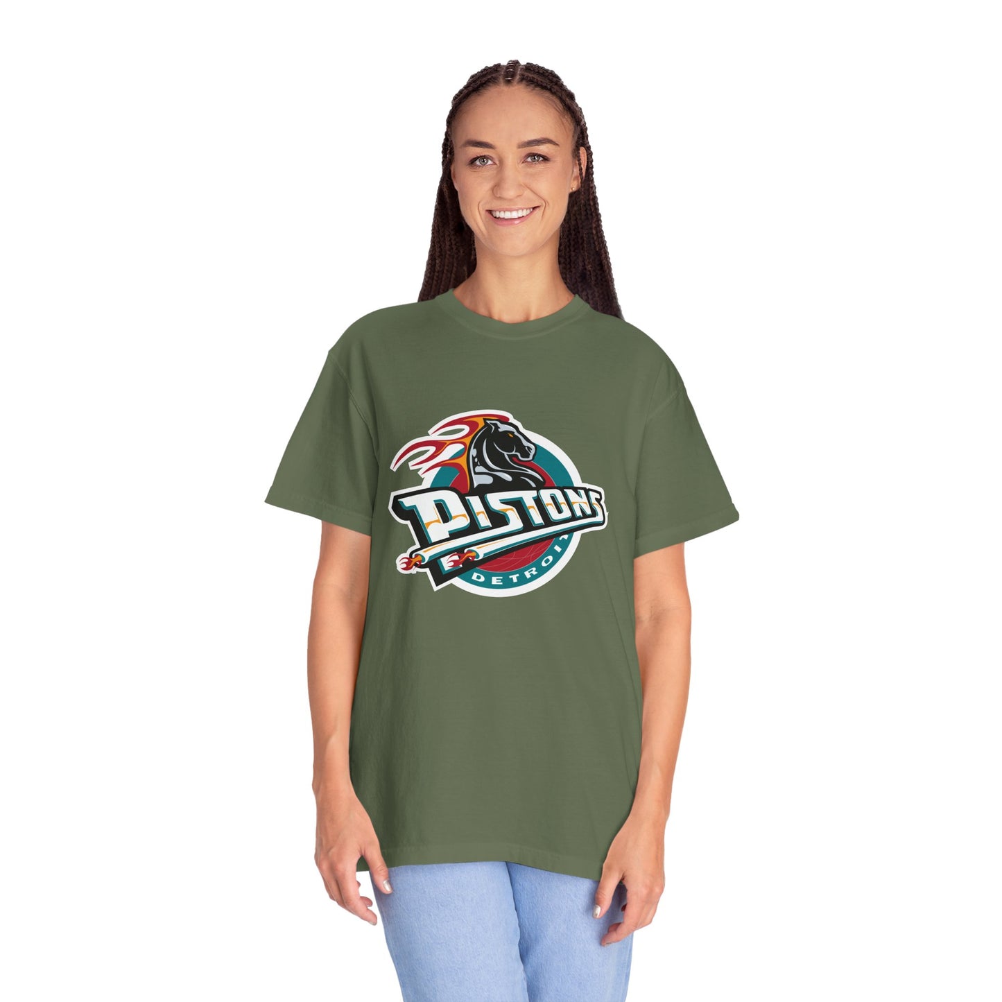 Detroit Pistons Basketball Life Garment-Dyed T-Shirt – Premium Cotton Tee for Customization