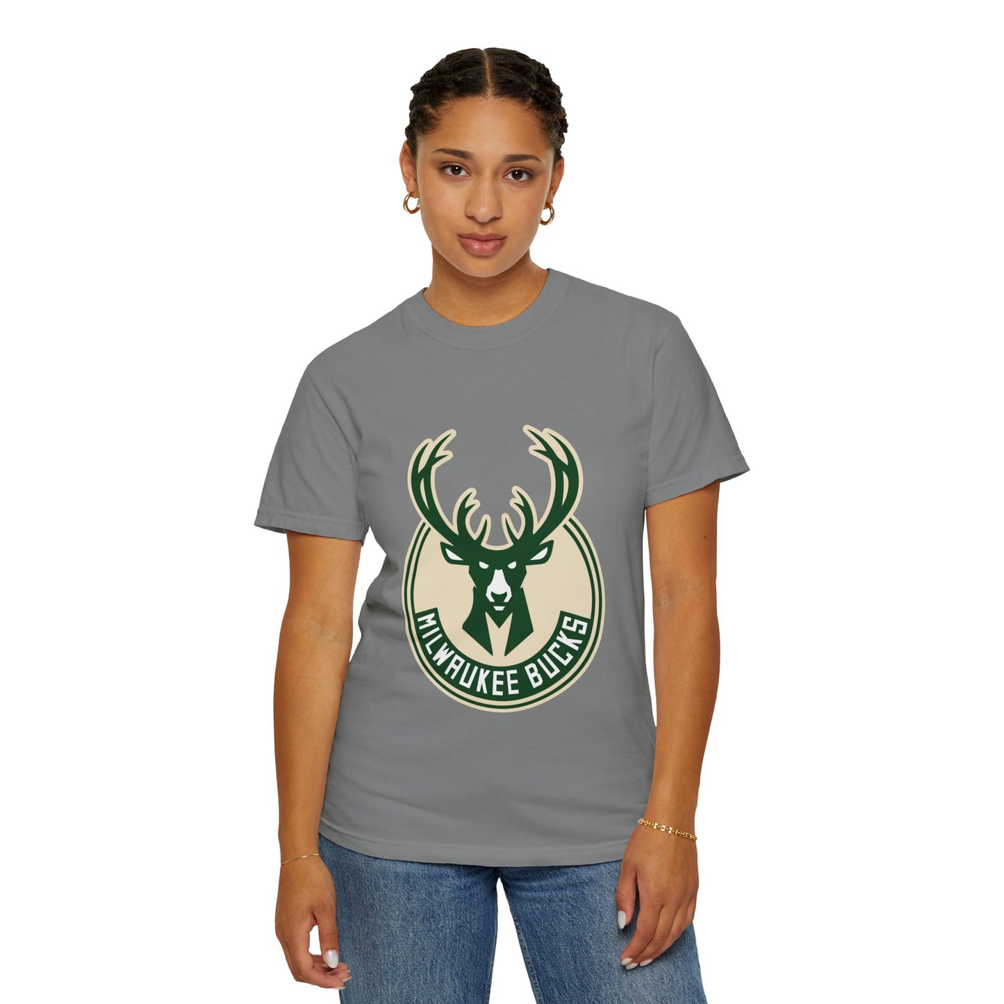 Milwaukee Bucks NBA Garment-Dyed T-Shirt – Premium Cotton Tee for Customization