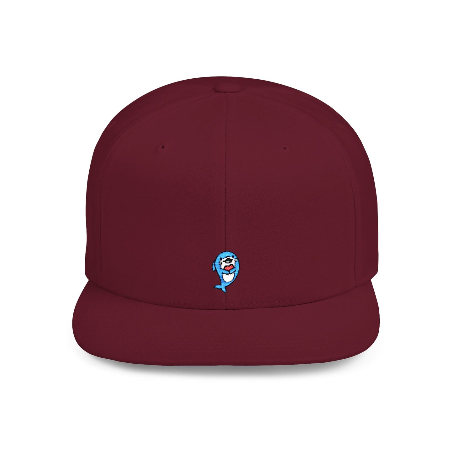 Icons Embroidered Dolphin Flat Bill Snapback – Lightweight, Custom Fit, Premium Quality