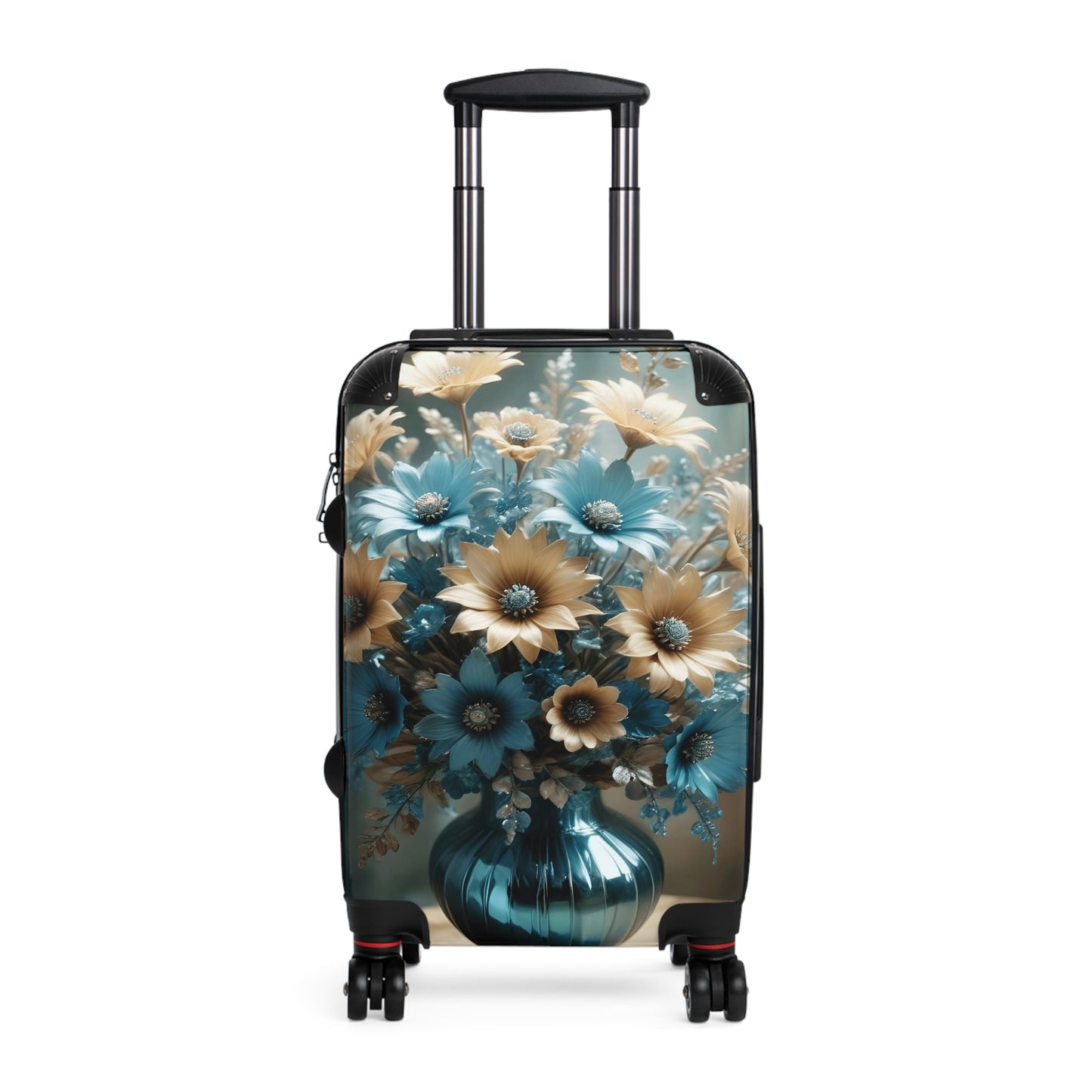 Nature Flowers Floral Vase Carry-On Suitcase - Stylish Luggage for Travelers