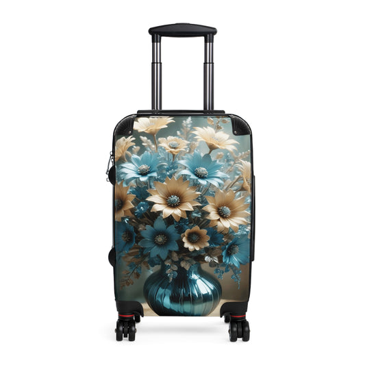 Nature Flowers Floral Vase Carry-On Suitcase - Stylish Luggage for Travelers