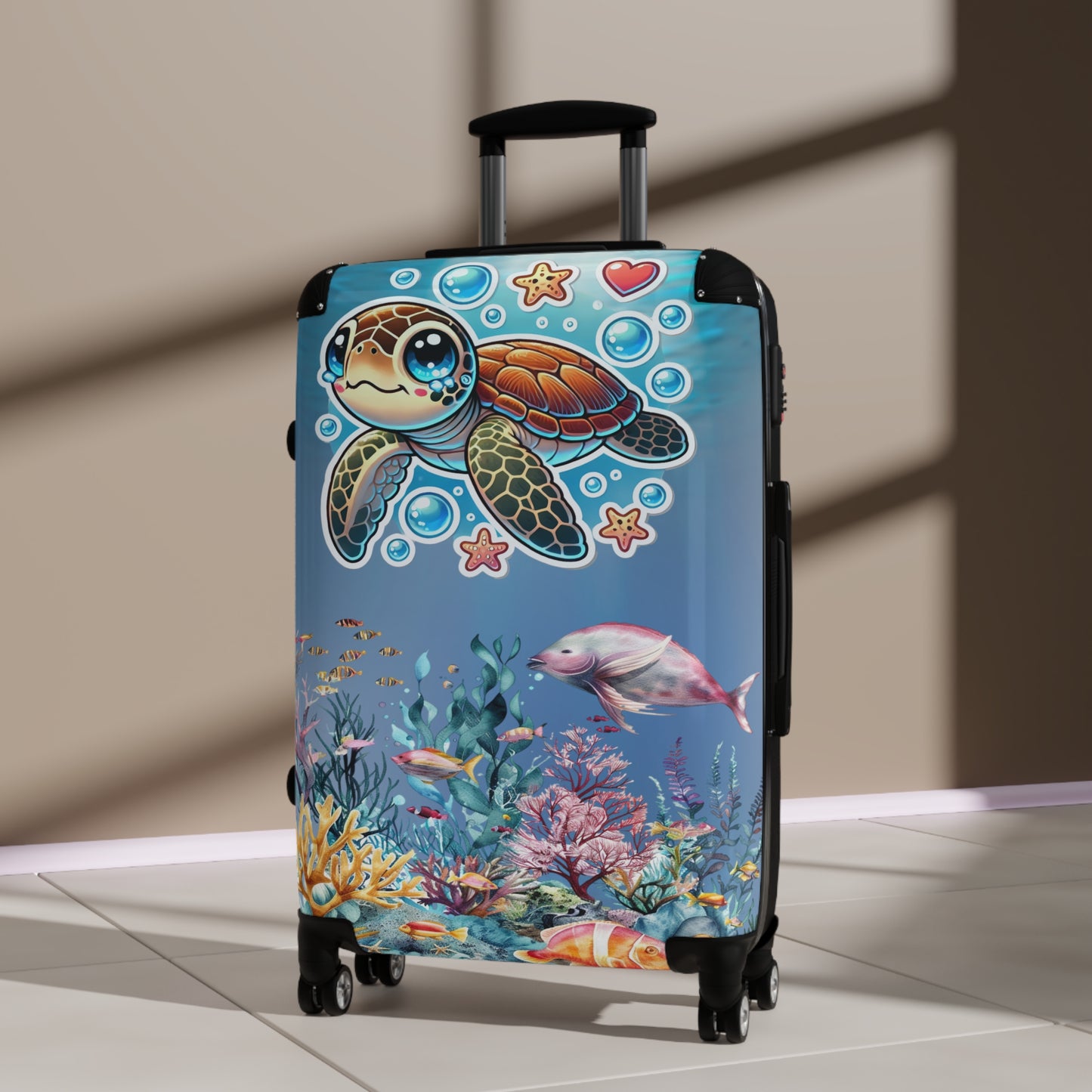 Nature Ocean Sea Turtle Cute Art Carry-On Suitcase - Stylish Luggage for Travelers
