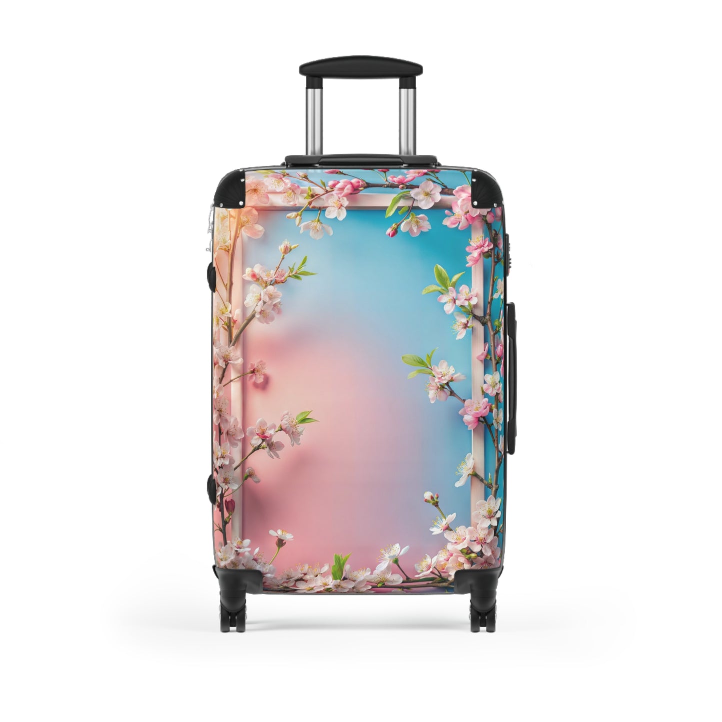 Nature Flowers Floral Square Art Carry-On Suitcase - Stylish Luggage for Travelers