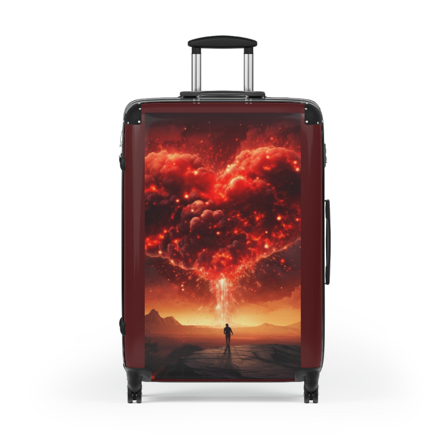 Love Heart Surrea Art Carry-On Suitcase - Stylish Luggage for Travelers