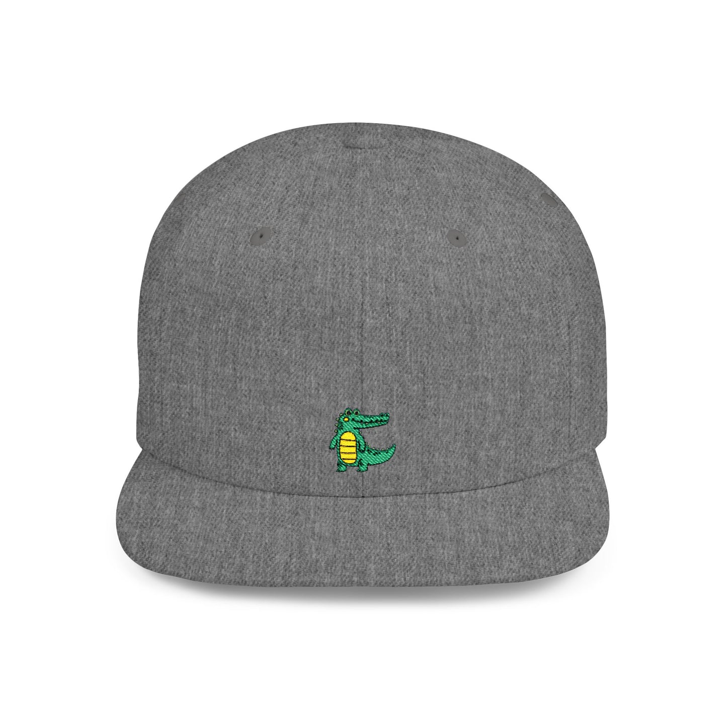 Icons Embroidered Crocodile 2 Flat Bill Snapback – Lightweight, Custom Fit, Premium Quality
