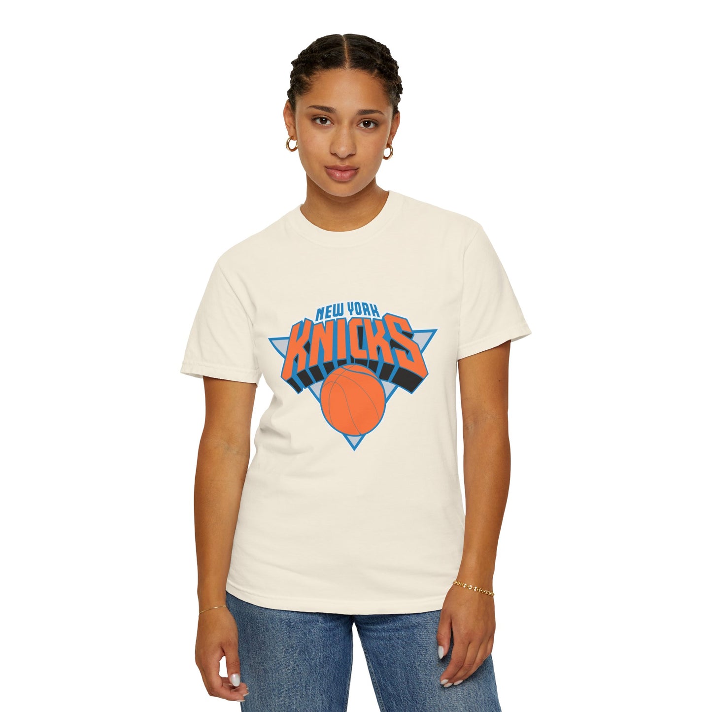 New York Knicks Hoop Lifestyle Garment-Dyed T-Shirt – Premium Cotton Tee for Customization