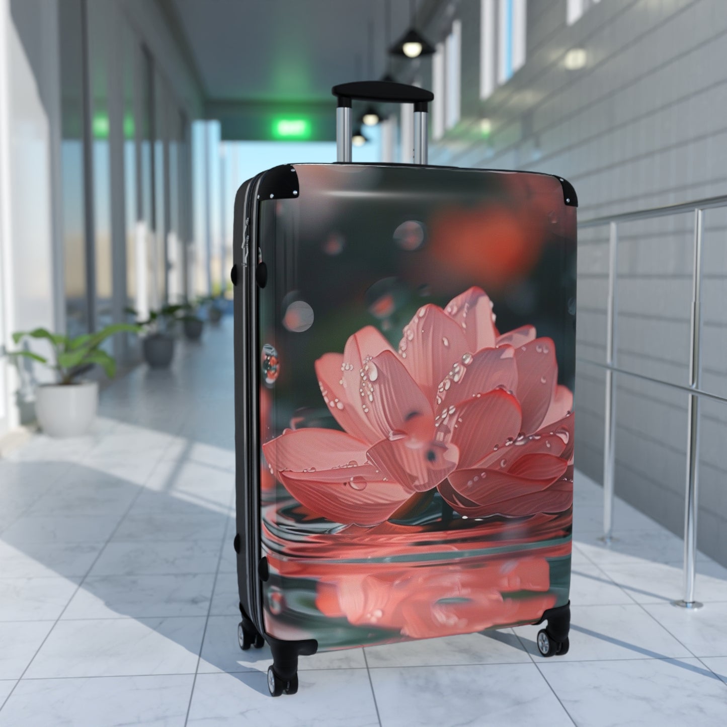 Nature Flowers Floral Animated Lotus Art Carry-On Suitcase - Stylish Luggage for Travelers