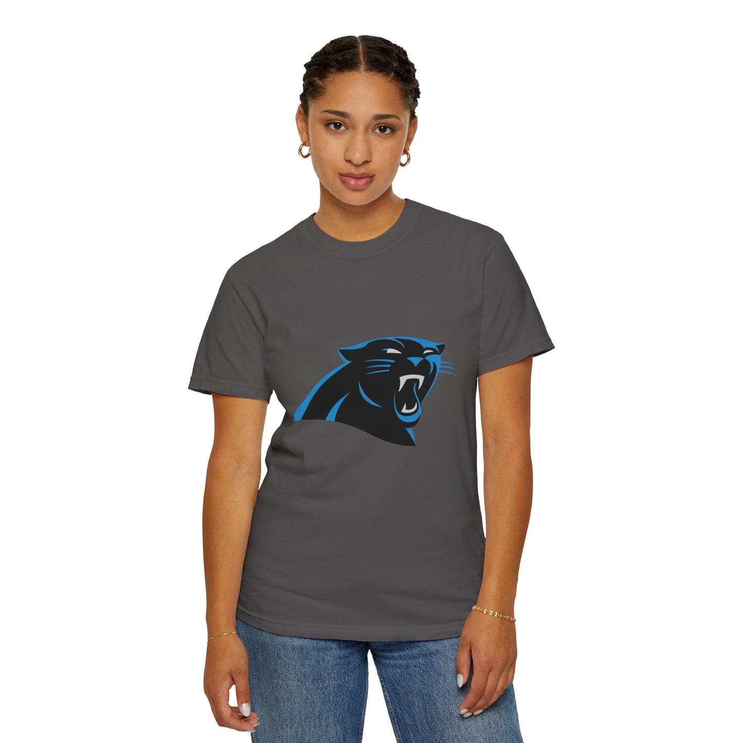 Carolina Panthers Go Panthers Garment-Dyed T-Shirt – Premium Cotton Tee for Customization