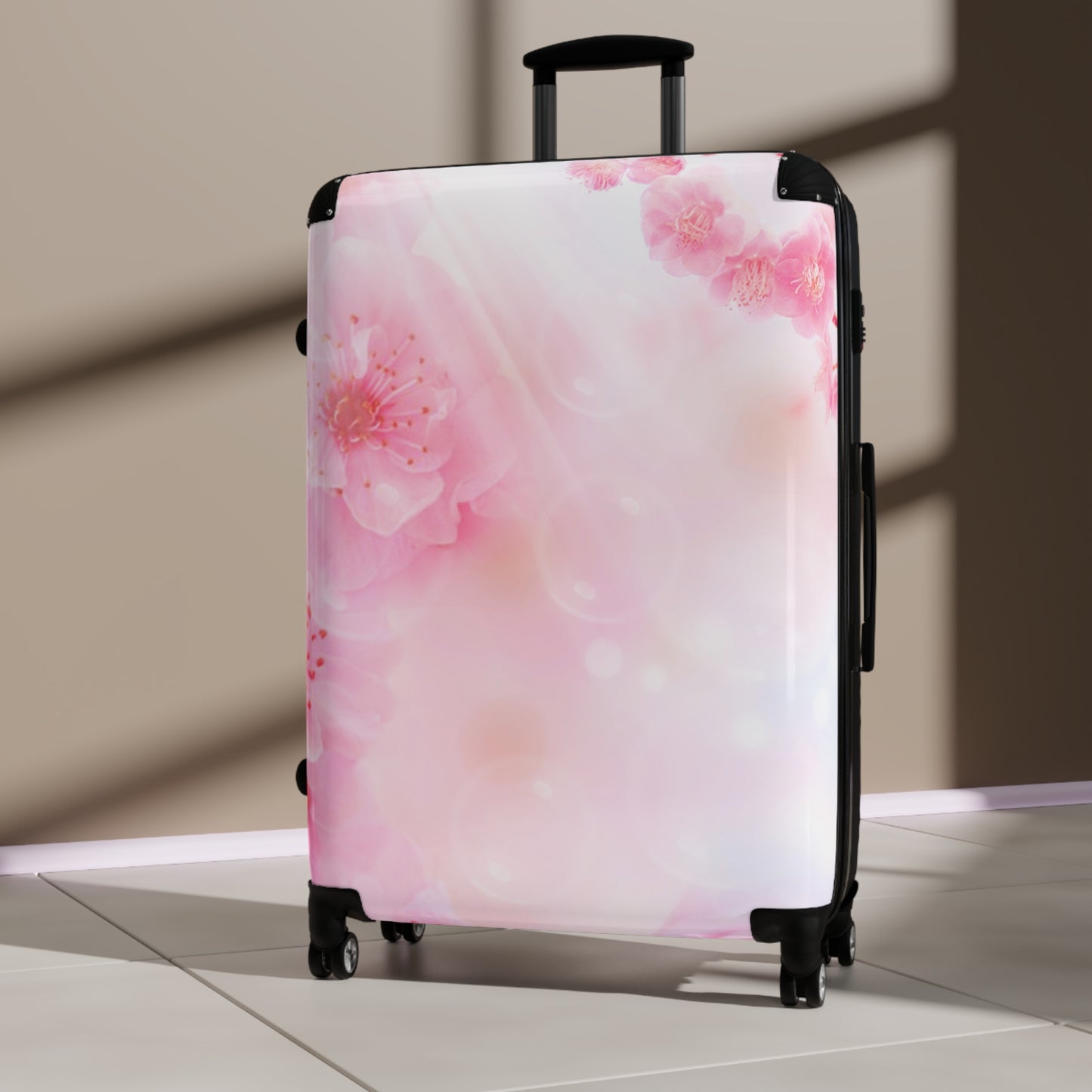 Nature Flowers Floral Peach Beautiful Art Carry-On Suitcase - Stylish Luggage for Travelers
