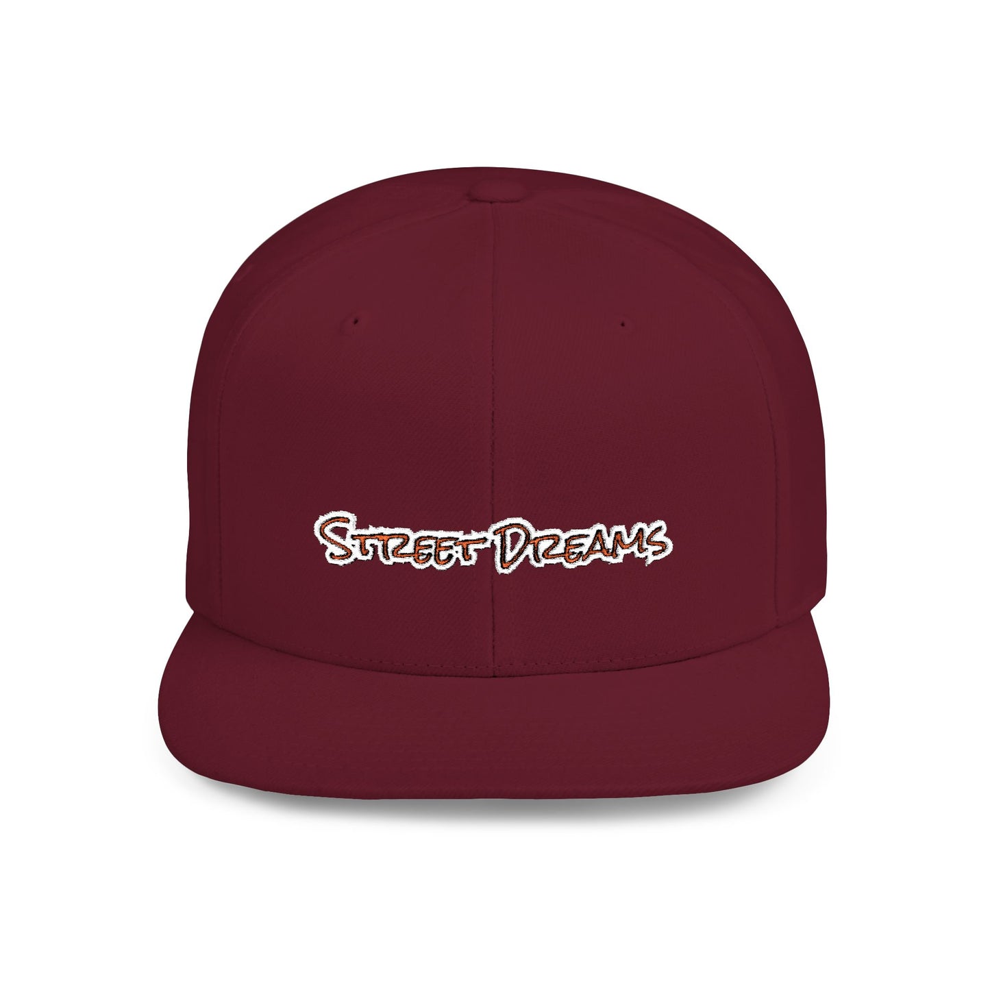 Text Street Dreams Flat Bill Snapback – Lightweight, Custom Fit, Premium Quality