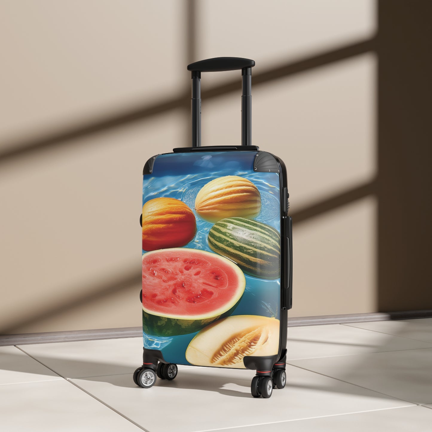 Nature Summer Fruits Floating in Pool Carry-On Suitcase - Stylish Luggage for Travelers