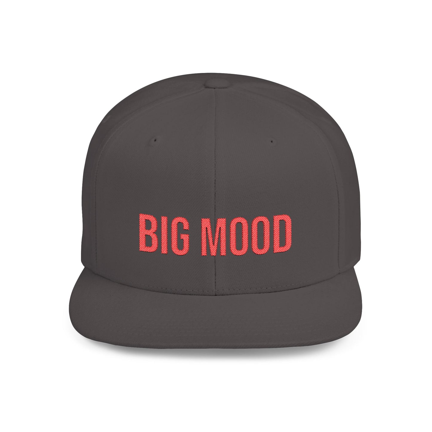Text BIg Mood Flat Bill Snapback – Lightweight, Custom Fit, Premium Quality