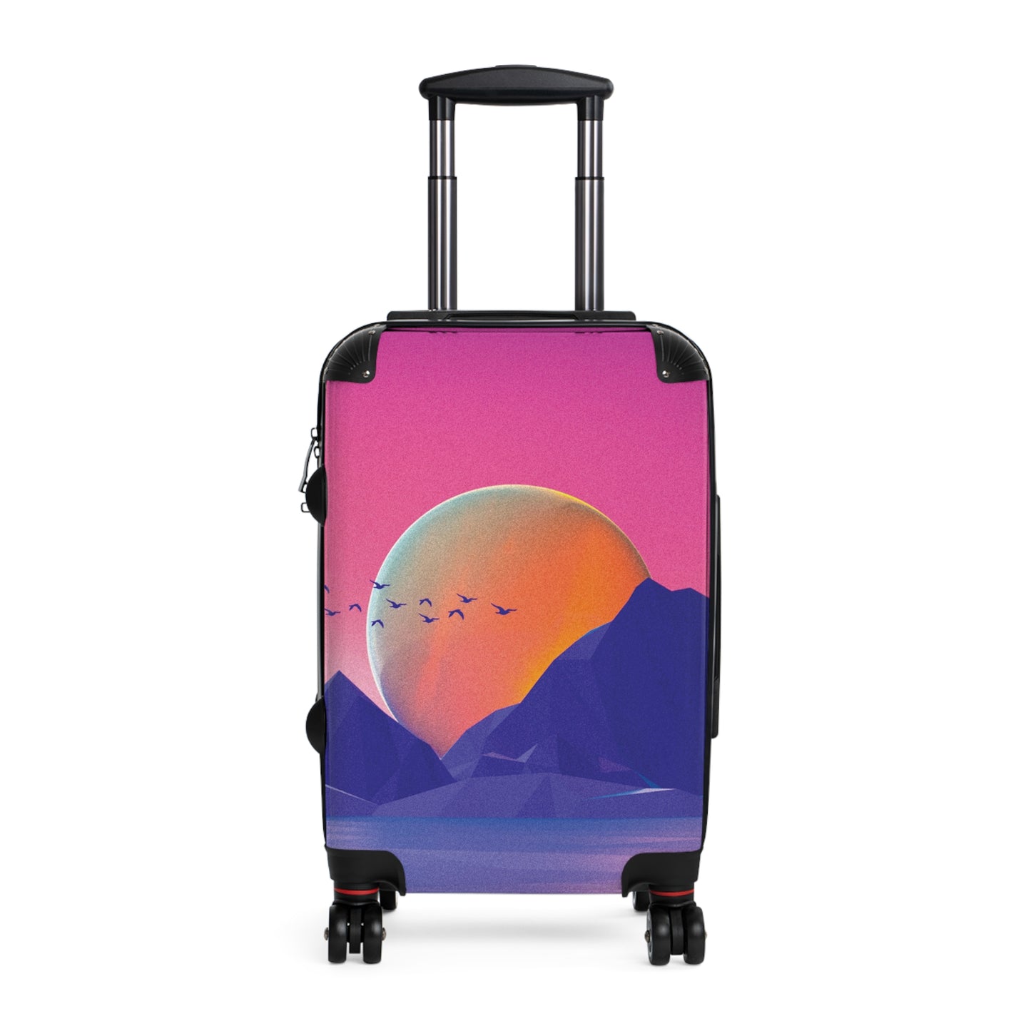 Abstract Neon Scenery Art Carry-On Suitcase - Stylish Luggage for Travelers