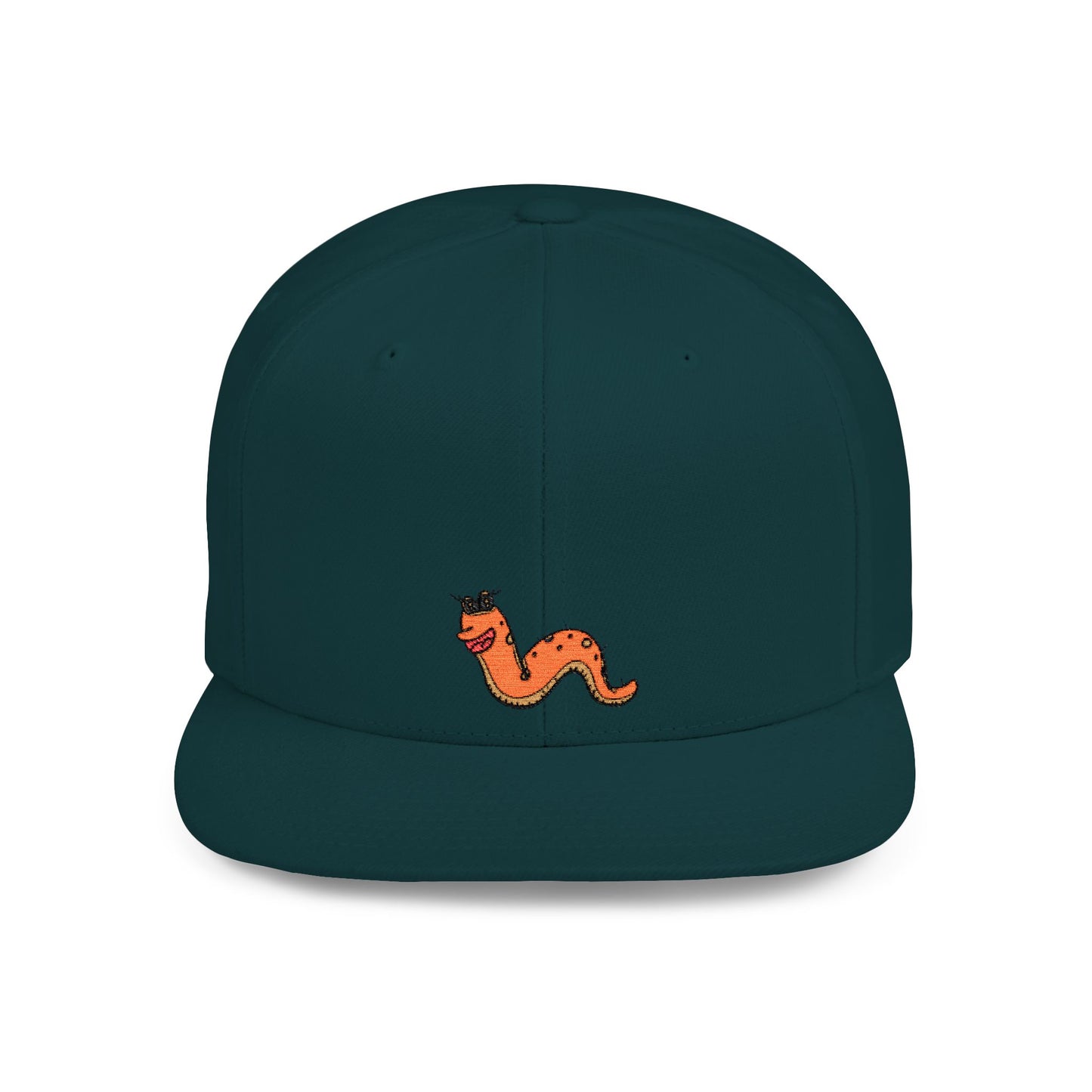 Icons Embroidered Yellow Worm Flat Bill Snapback – Lightweight, Custom Fit, Premium Quality