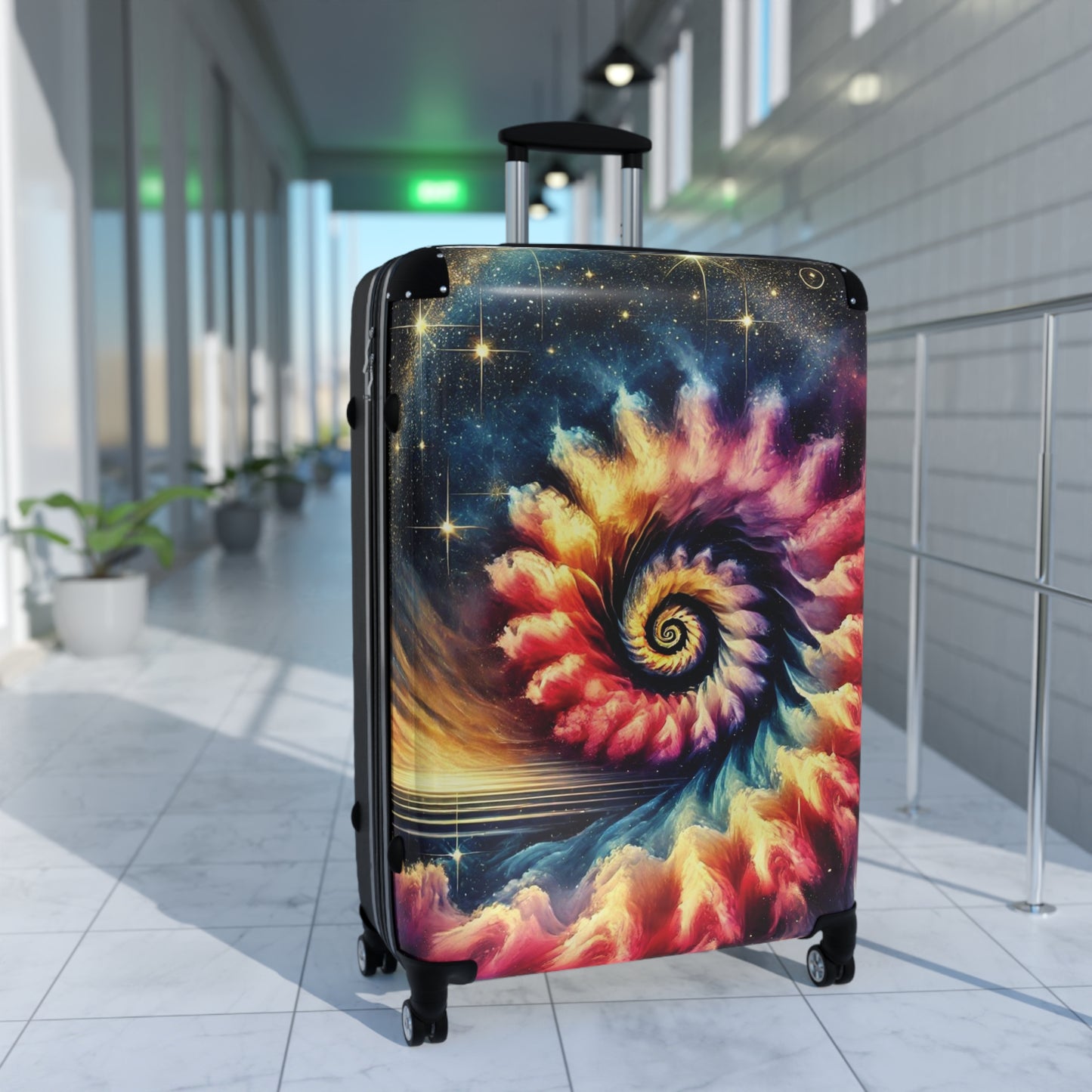 Abstract Spiral Dreams Carry-On Suitcase - Stylish Luggage for Travelers