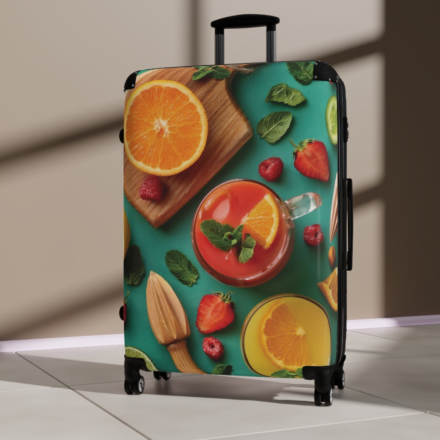 Nature Summer Fruit Drinks Carry-On Suitcase - Stylish Luggage for Travelers