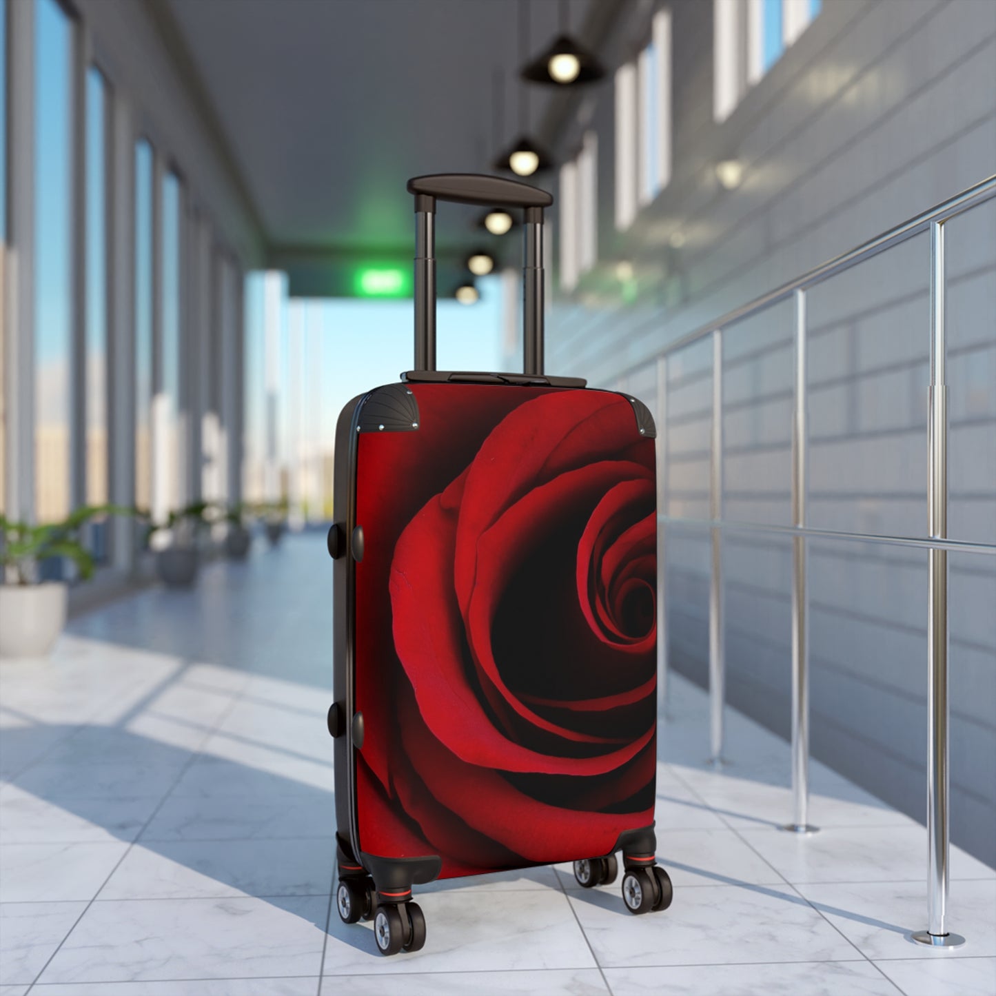 Nature Flowers Floral Red Rose Art Carry-On Suitcase - Stylish Luggage for Travelers