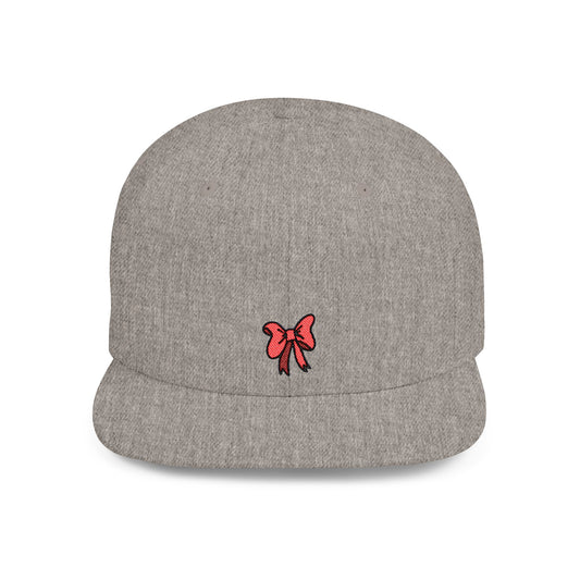 Icons Embroidered Bow Flat Bill Snapback – Lightweight, Custom Fit, Premium Quality