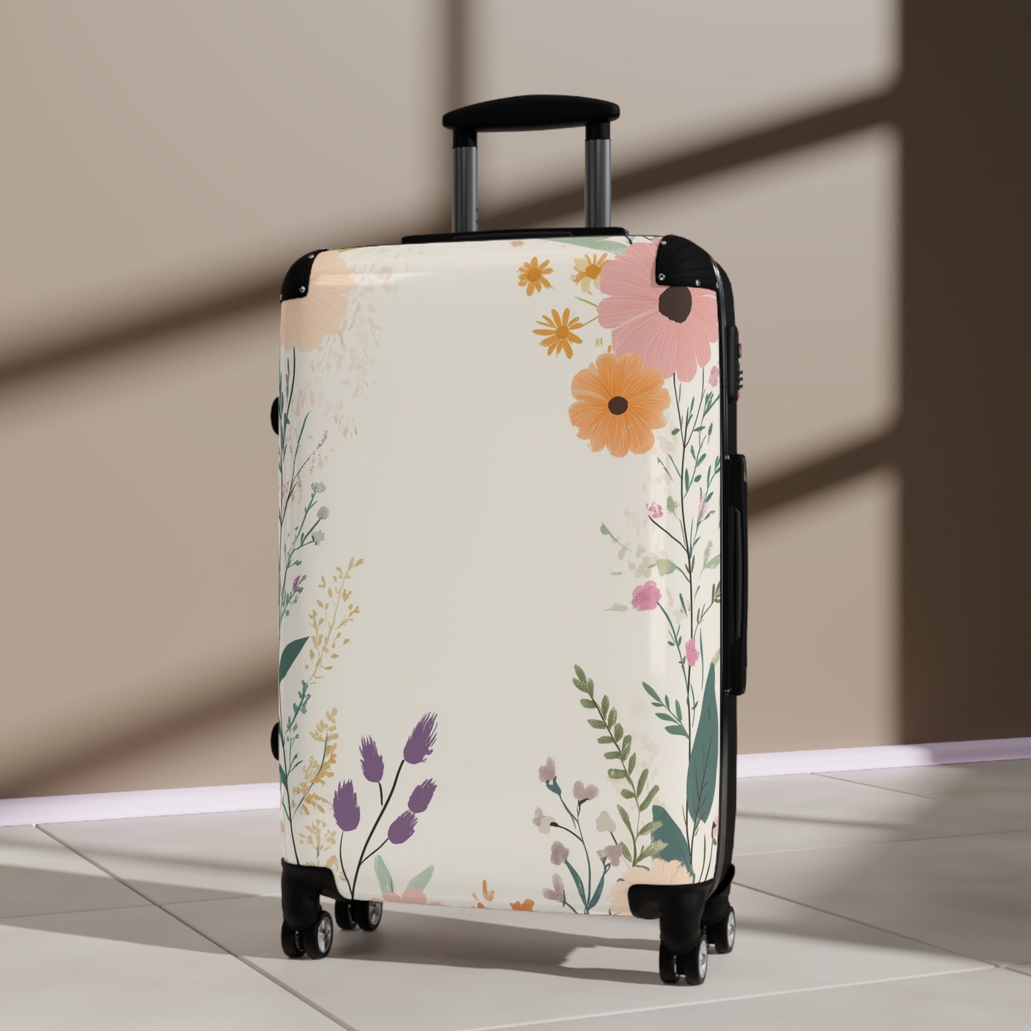Nature Flowers Floral Leaves Art Carry-On Suitcase - Stylish Luggage for Travelers