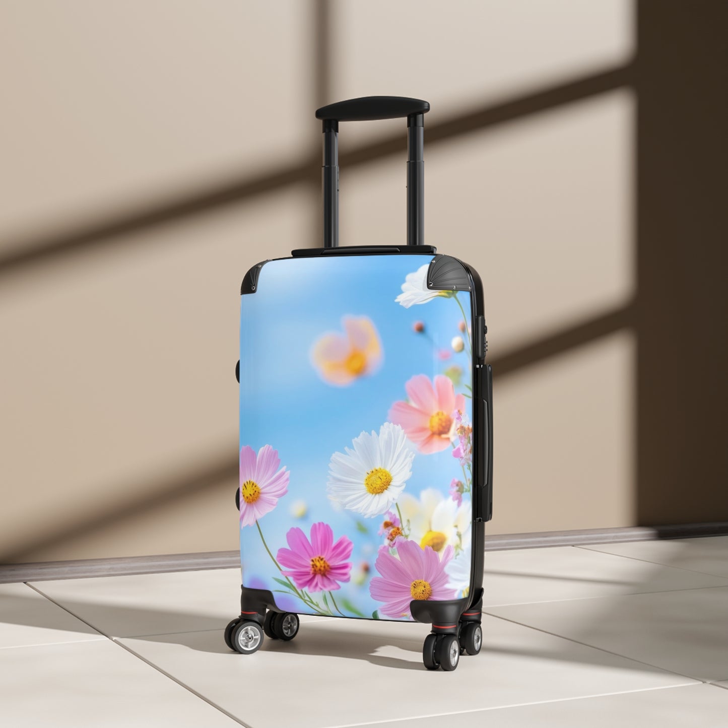 Nature Flowers Floral Vibrant Wild Flowers Art Carry-On Suitcase - Stylish Luggage for Travelers