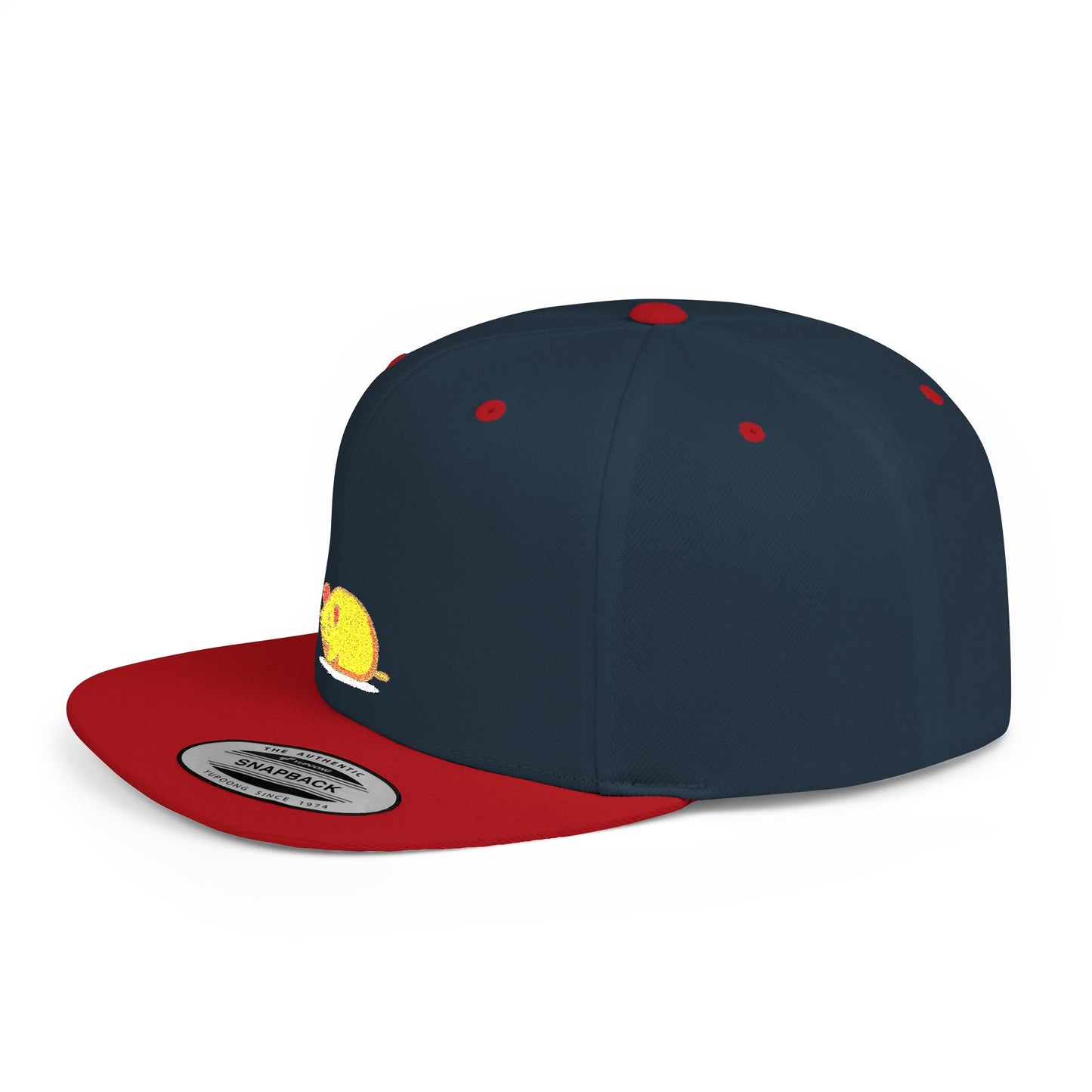 Icons Embroidered Yellow Mouse Flat Bill Snapback – Lightweight, Custom Fit, Premium Quality