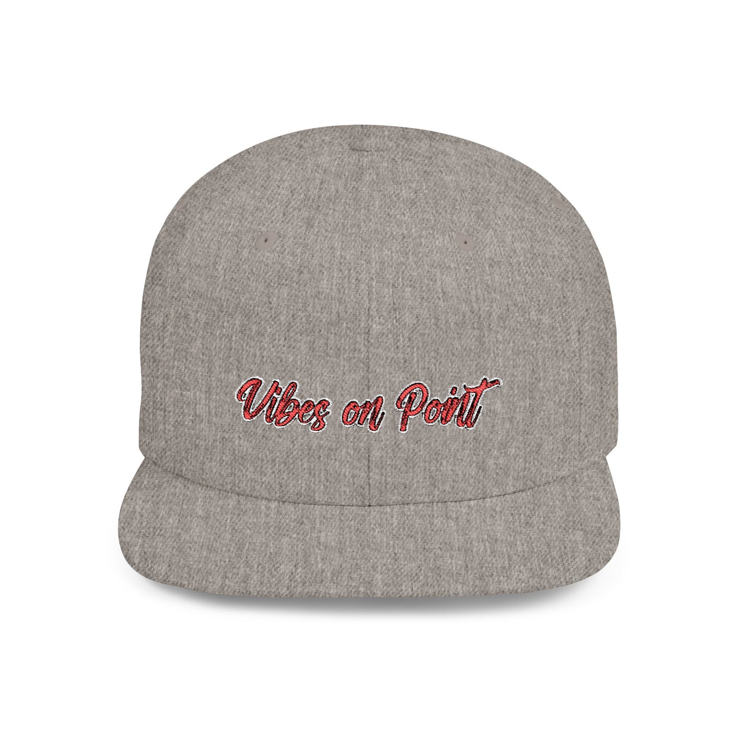 Text Vibes On Point Flat Bill Snapback – Lightweight, Custom Fit, Premium Quality