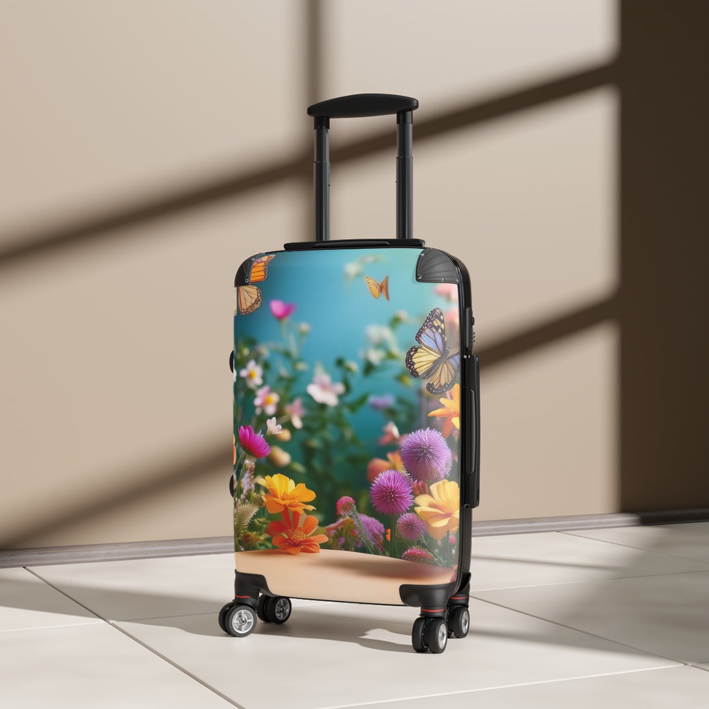 Nature Butterflies Floral Flowers Art Carry-On Suitcase - Stylish Luggage for Travelers