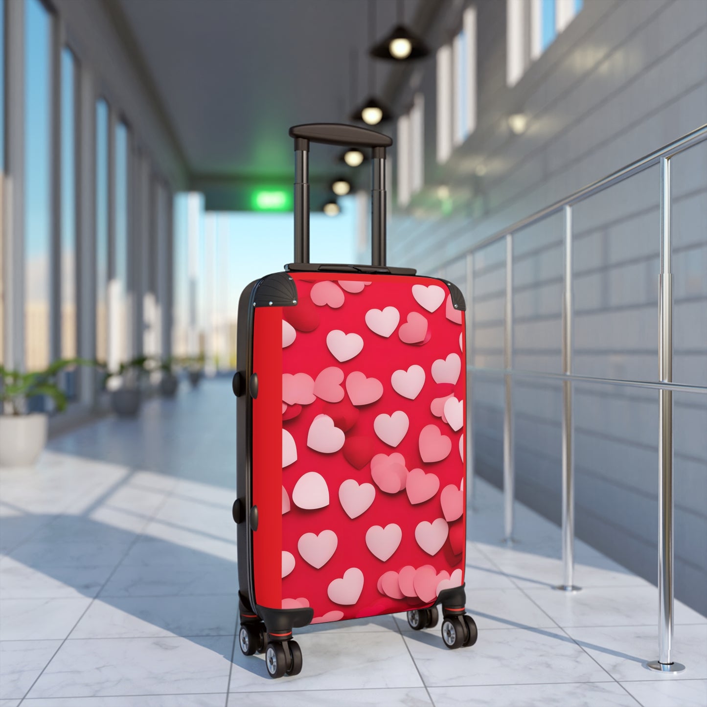 Love Heart Reds Art Carry-On Suitcase - Stylish Luggage for Travelers