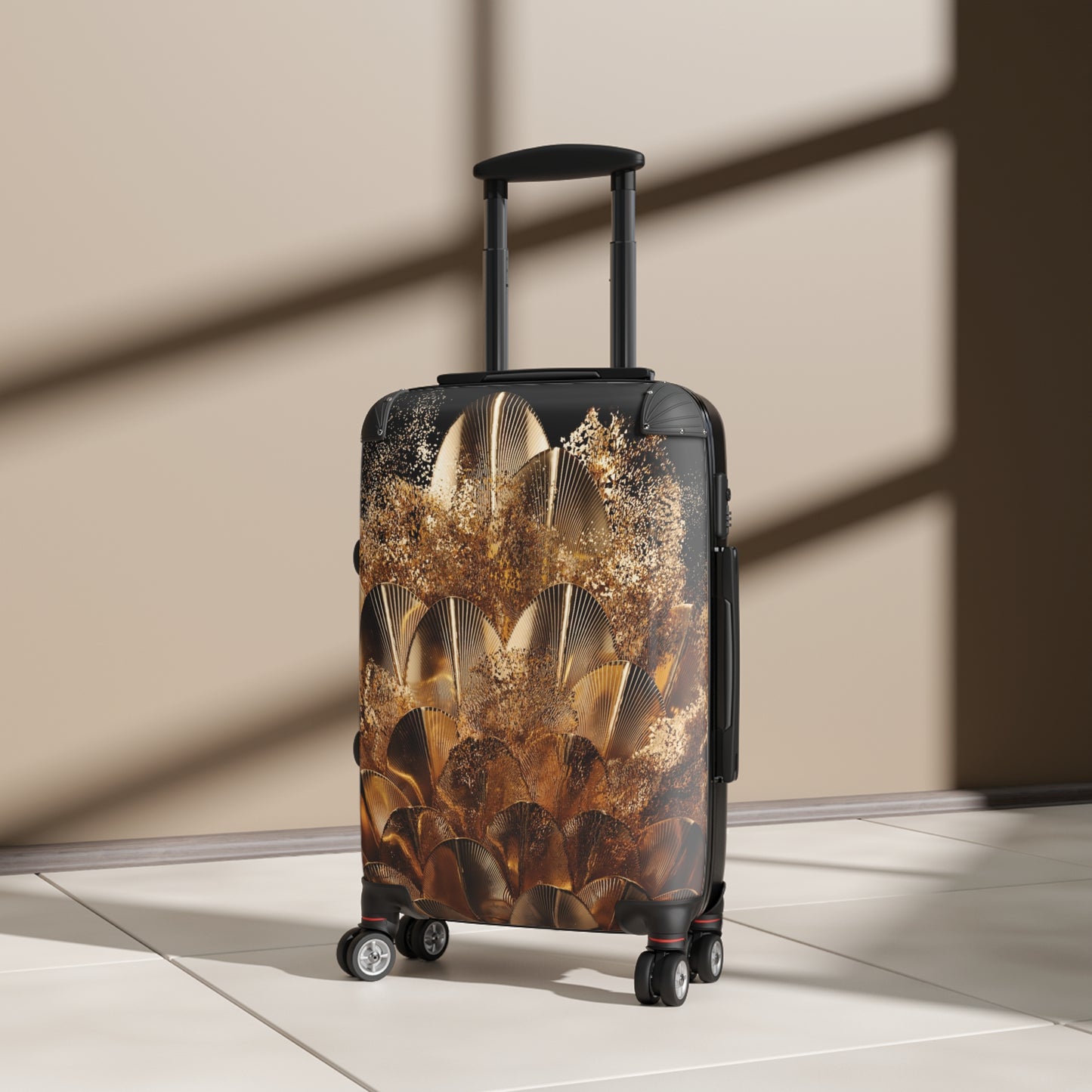 Abstract Peacock Feathers Art Carry-On Suitcase - Stylish Luggage for Travelers
