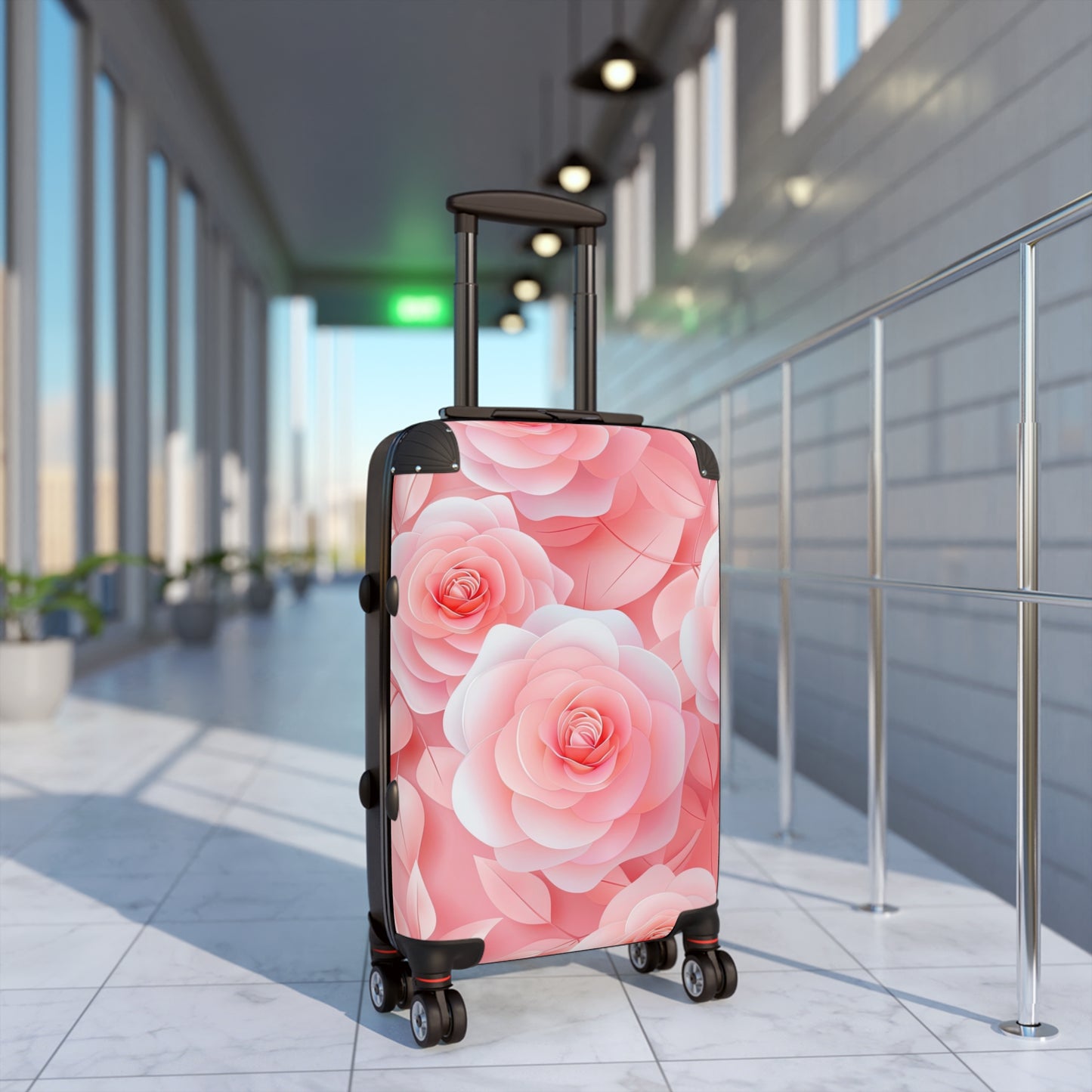 Nature Flowers Floral Pink Roses Art Carry-On Suitcase - Stylish Luggage for Travelers