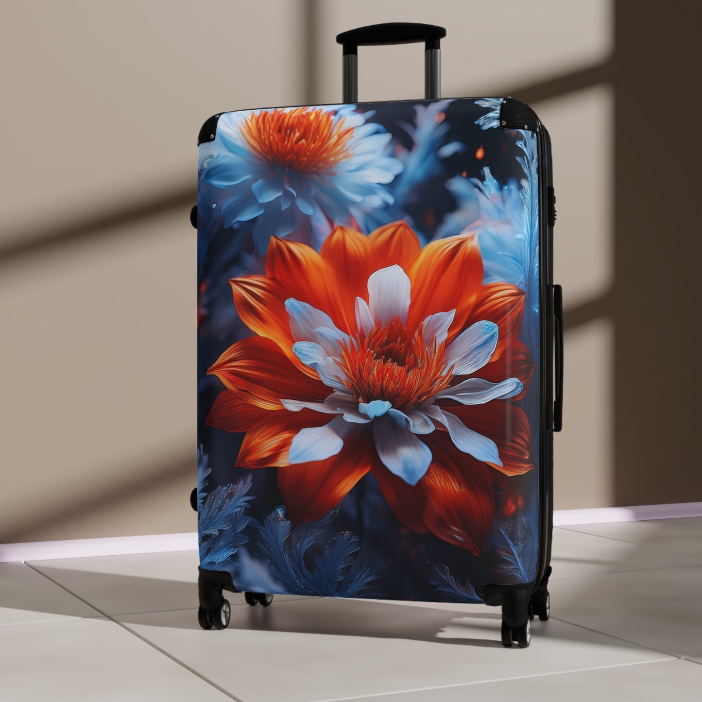 Nature Flowers Floral Orange Blooms Art Carry-On Suitcase - Stylish Luggage for Travelers