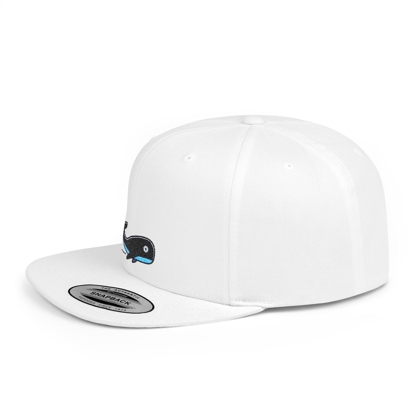 Icons Embroidered Whale Flat Bill Snapback – Lightweight, Custom Fit, Premium Quality