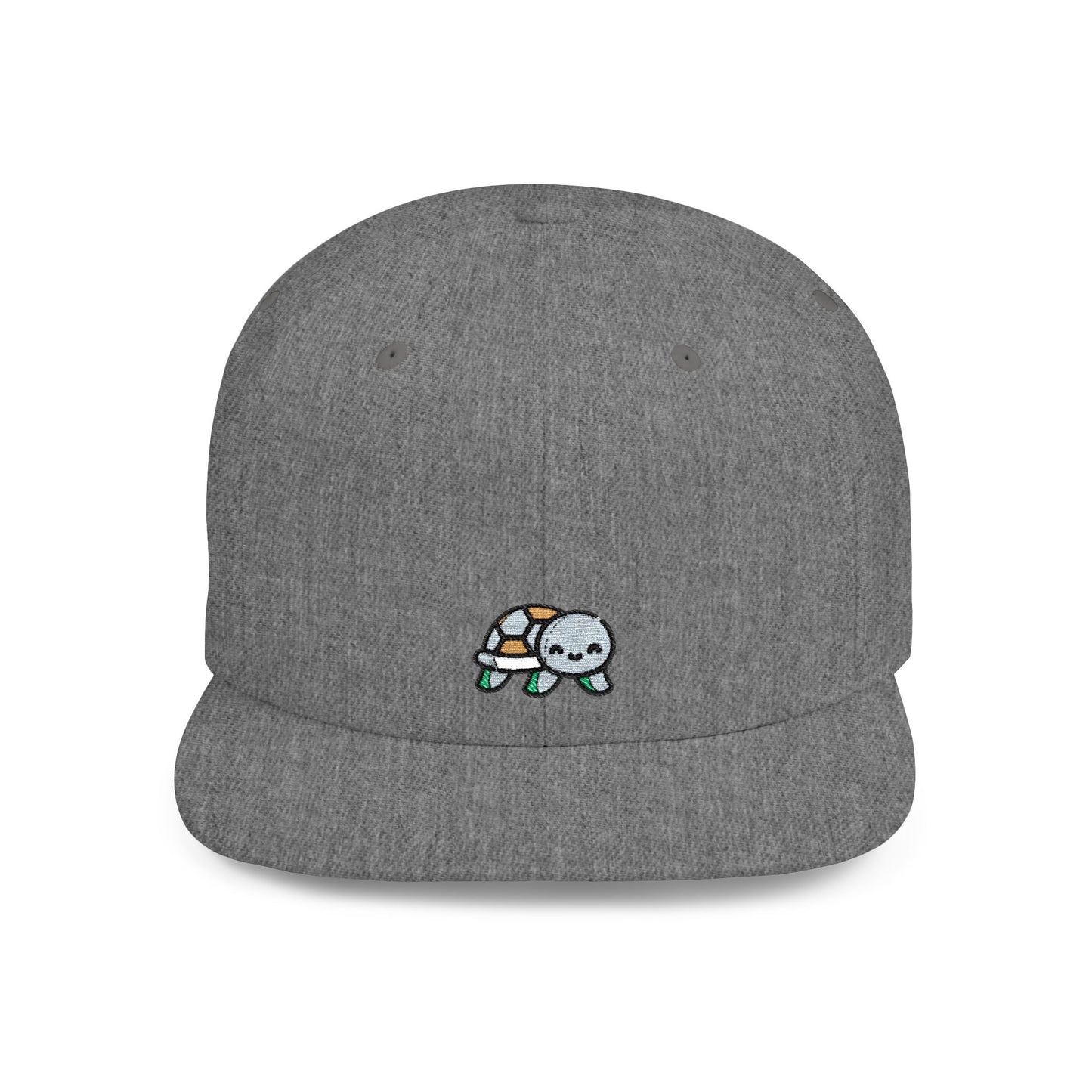 Icons Embroidered Turtle Flat Bill Snapback – Lightweight, Custom Fit, Premium Quality