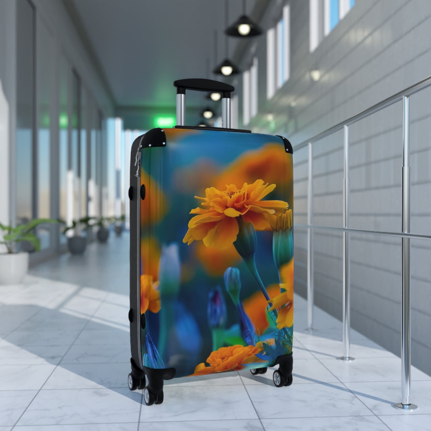 Nature Flower Field Art Carry-On Suitcase - Stylish Luggage for Travelers