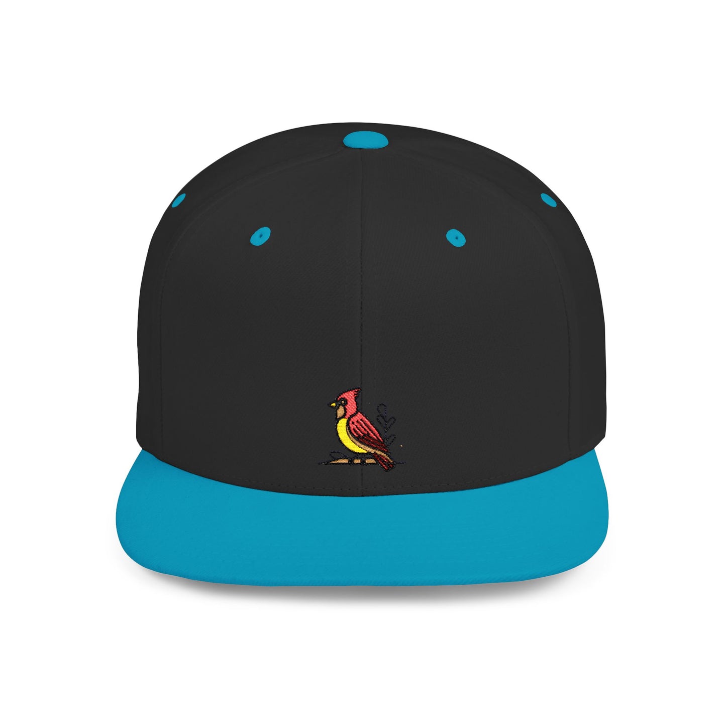 Icons Embroidered Red Bird Flat Bill Snapback – Lightweight, Custom Fit, Premium Quality