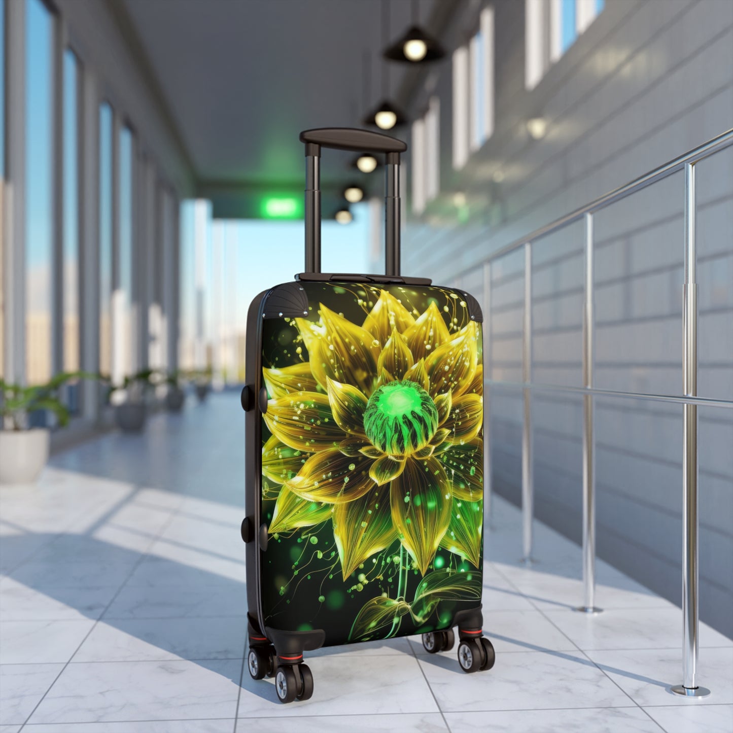 Nature Flowers Floral Glowing Art Carry-On Suitcase - Stylish Luggage for Travelers