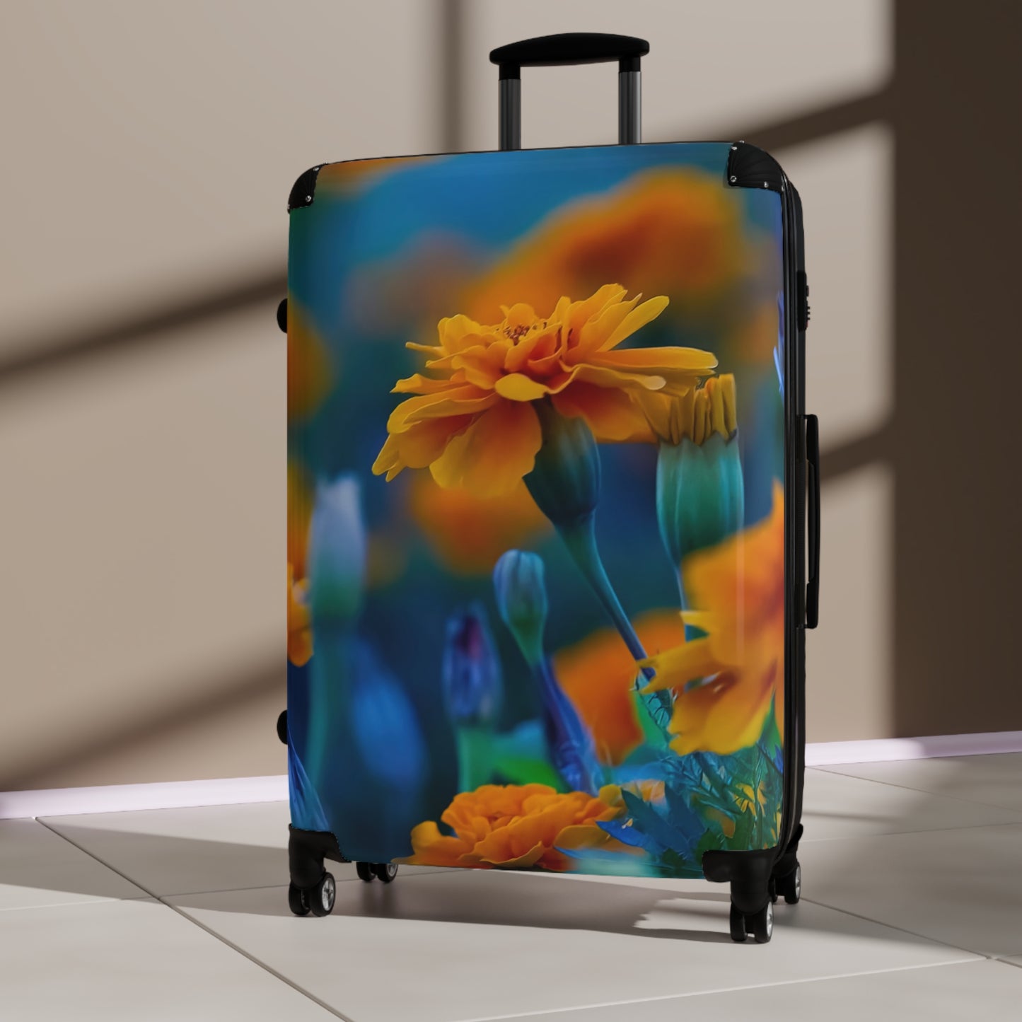 Nature Flower Field Art Carry-On Suitcase - Stylish Luggage for Travelers